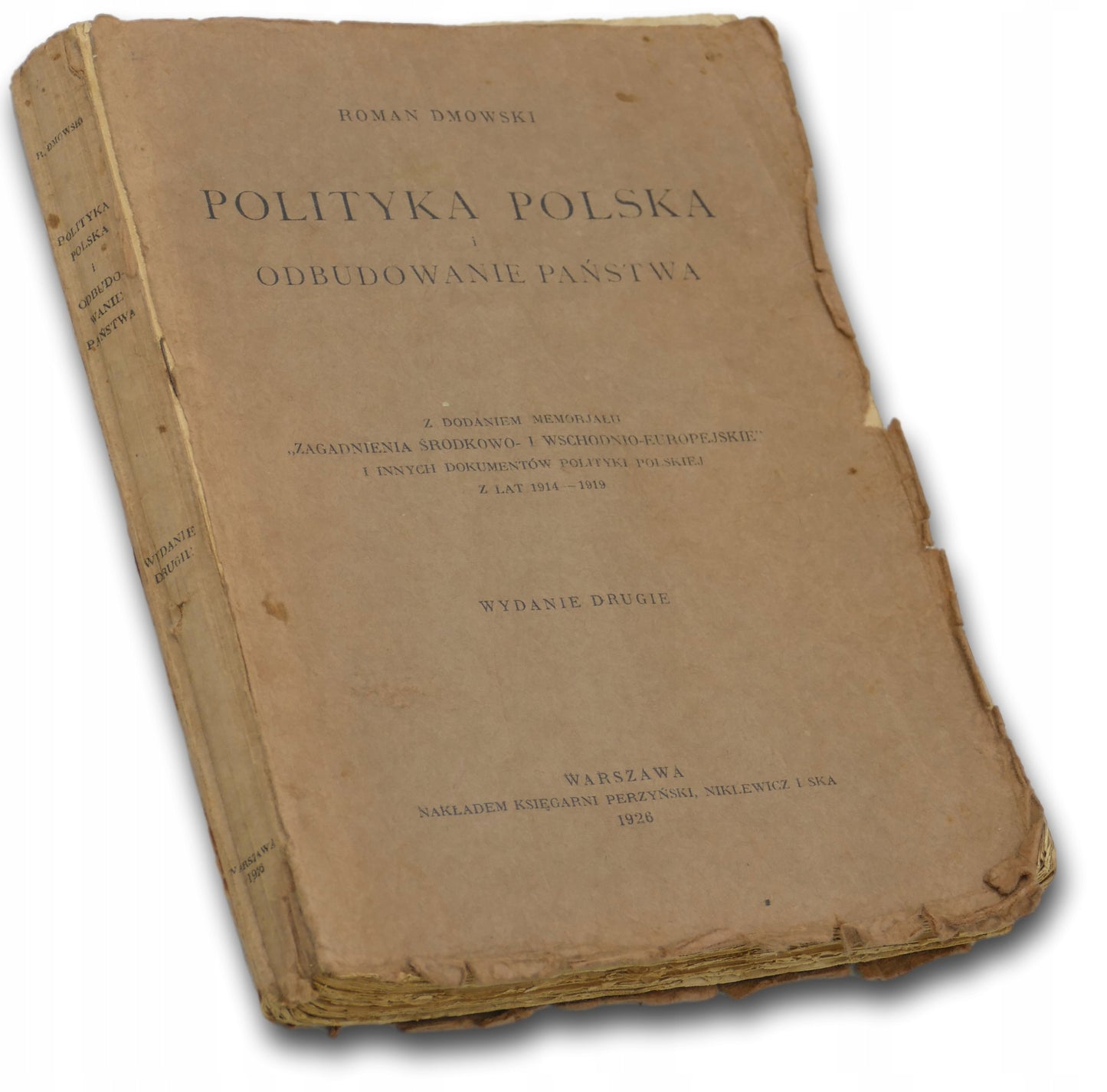 Polityka Polska i odbudowanie państwa, Roman Dmowski [wydanie drugie][1926]