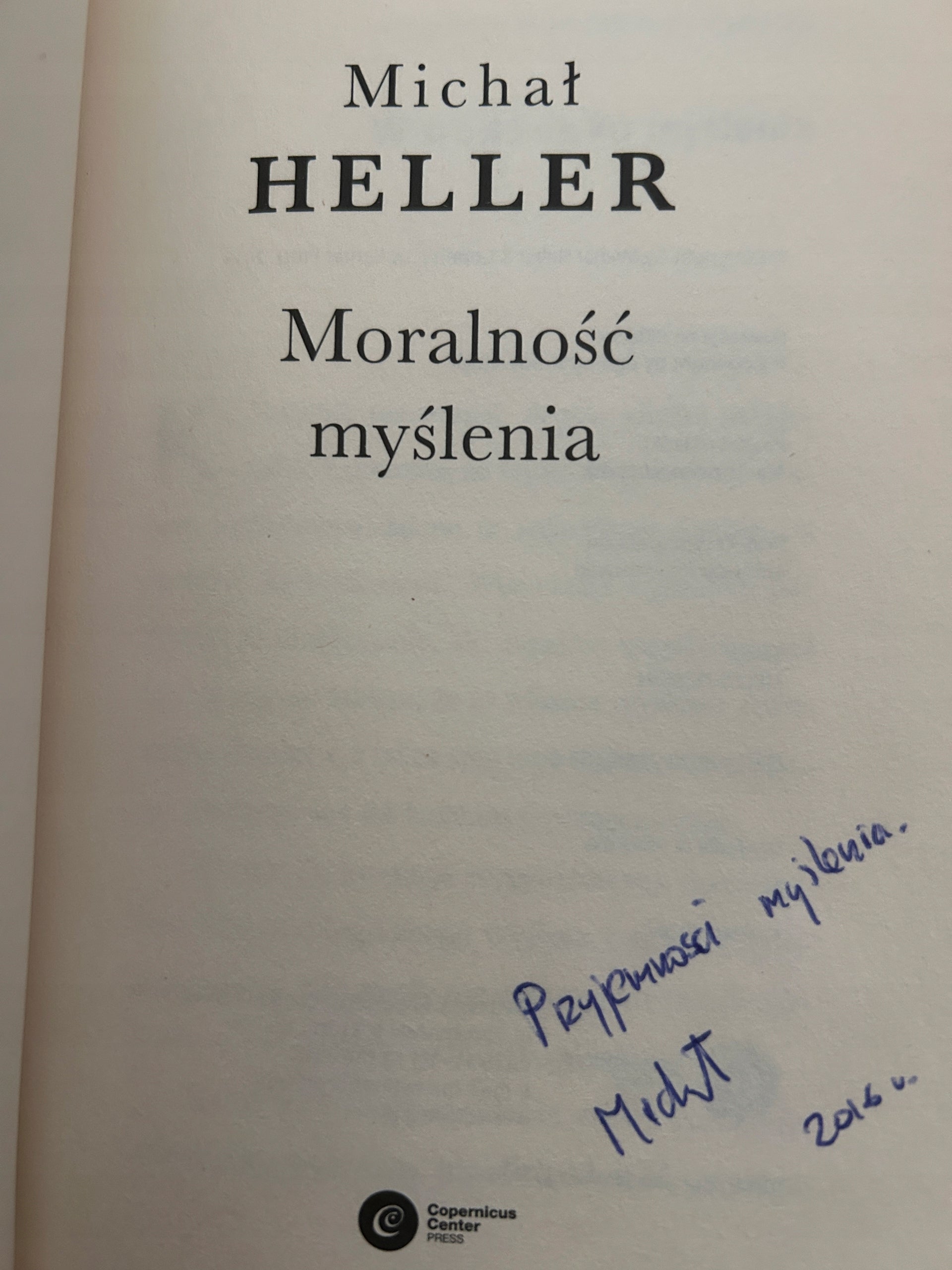 Moralność myślenia - Michał Heller