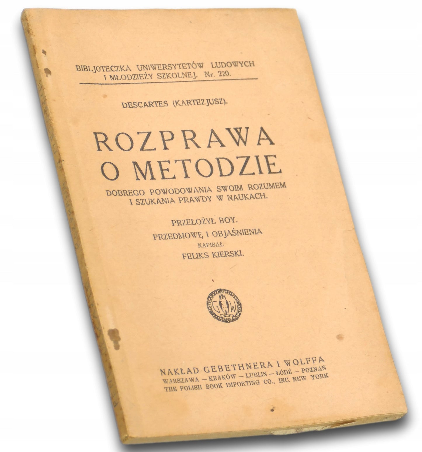 Rozprawa o metodzie, Kartezjusz [Kraków 1918]