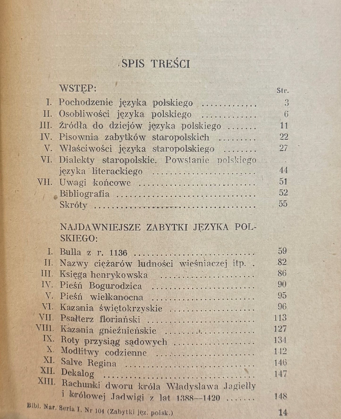 Najdawniejsze zabytki języka polskiego Witold Taszycki[Biblioteka Narodowa]