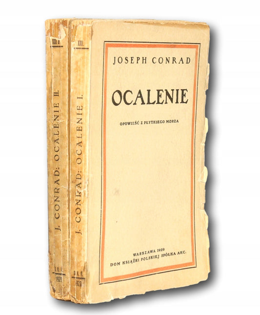 Zestaw 2 książek Joseph Conrad Ocalenie Opowieść z płytkiego morza (t.I,II)