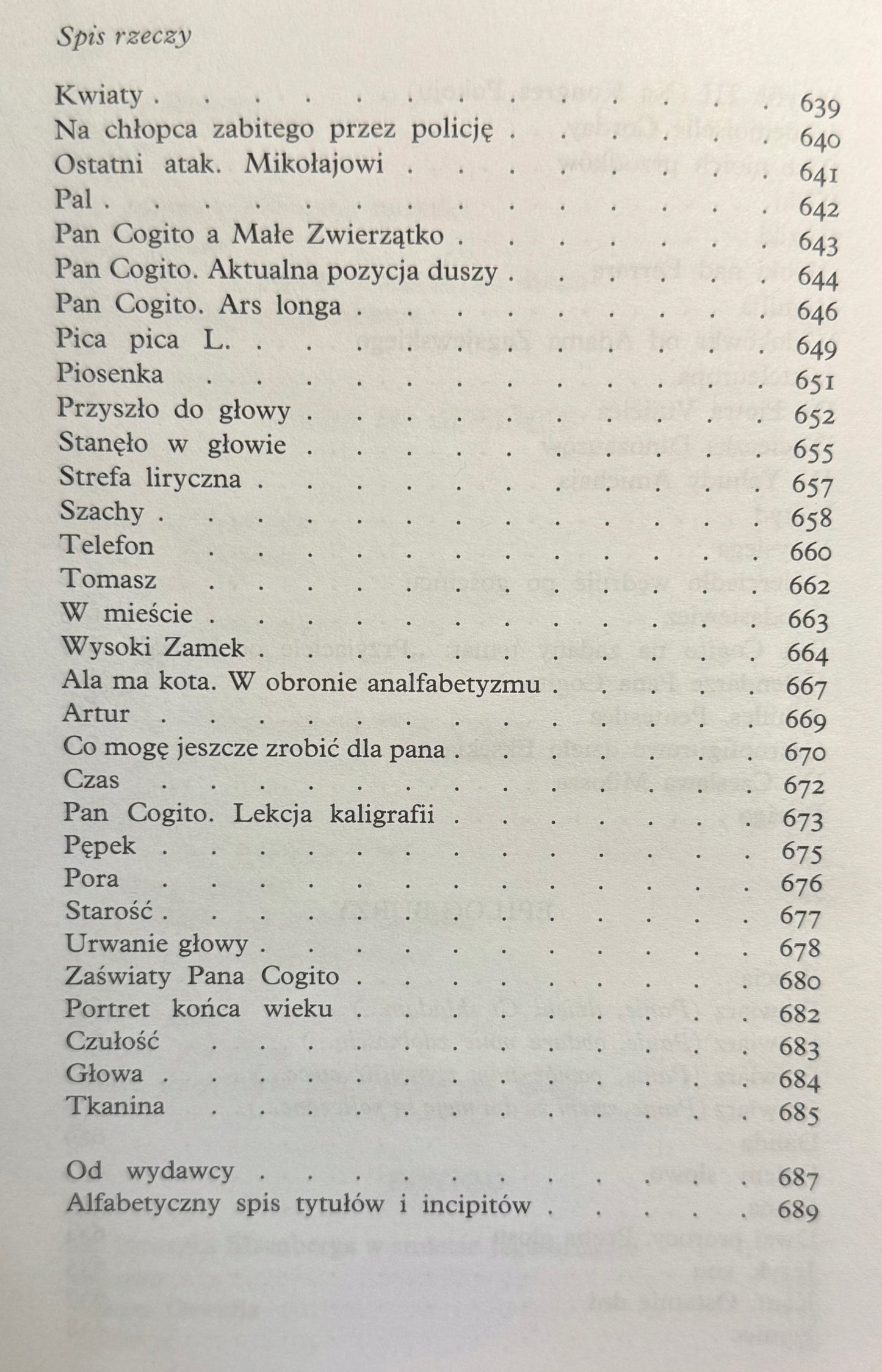 Poezje Zbigniew Herbert