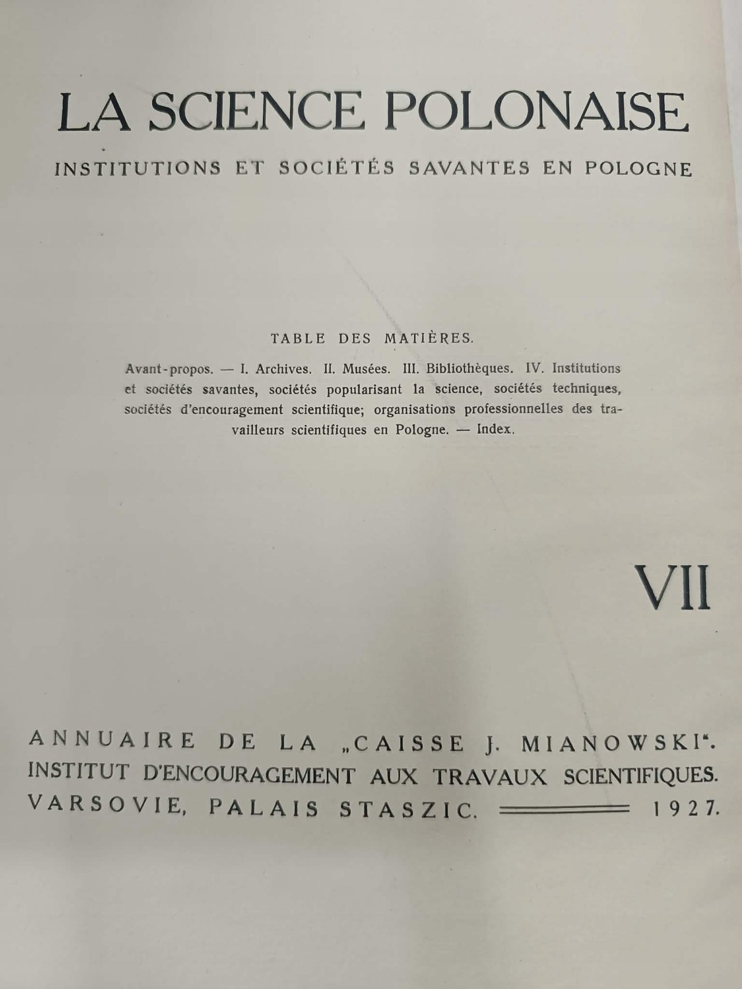 Nauka polska VII 1927 materjały do spisu instytucyj i towarzystw naukowych