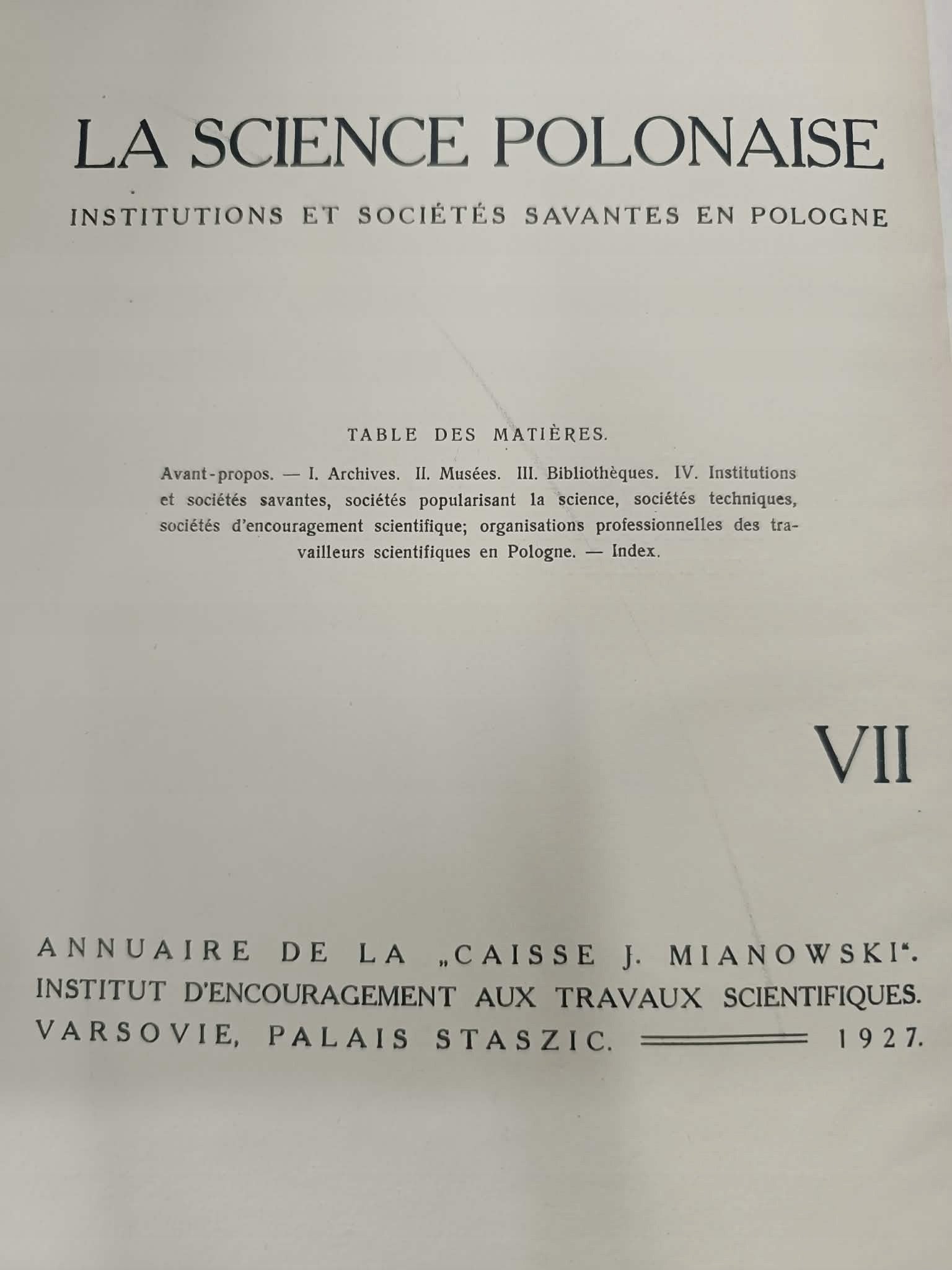 Nauka polska VII 1927 materjały do spisu instytucyj i towarzystw naukowych