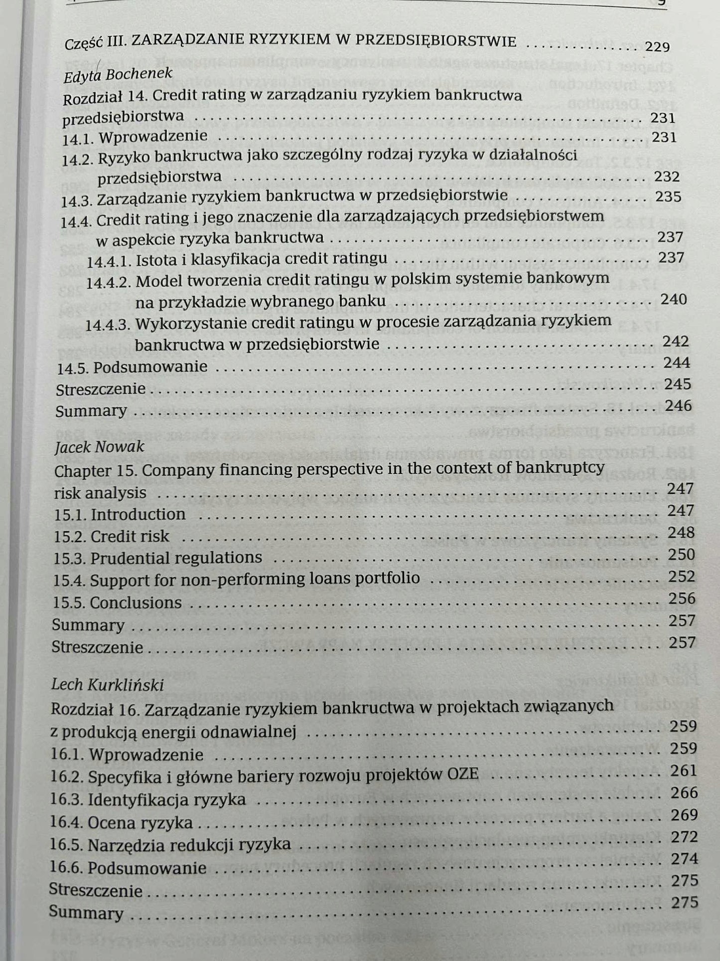 Upadłości, bankructwa i naprawa przedsiębiorstw. Wybrane zagadnienia