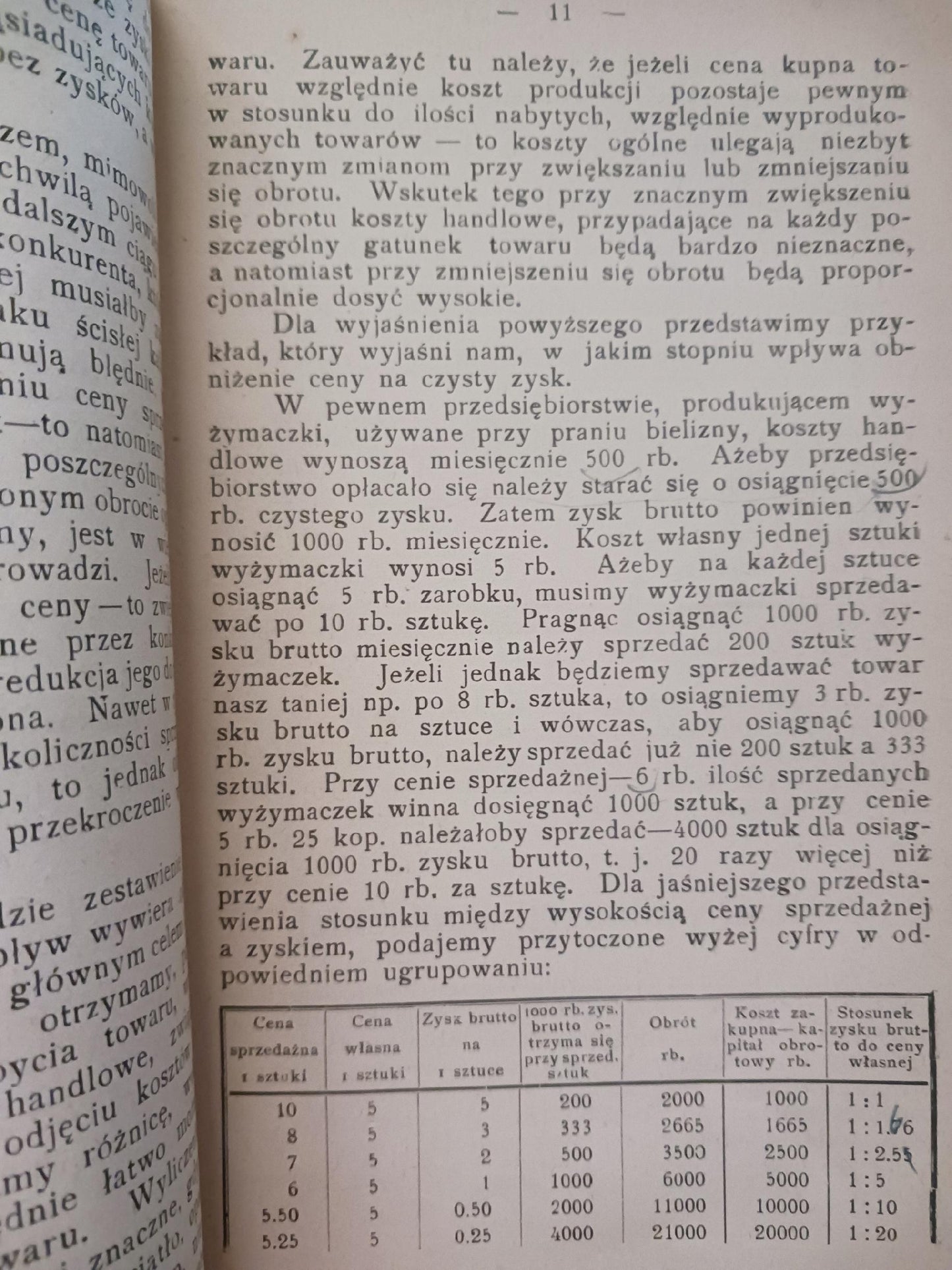 Kalkulacja w handlu towarowym M. Pacoszyński [wydanie z roku 1914]