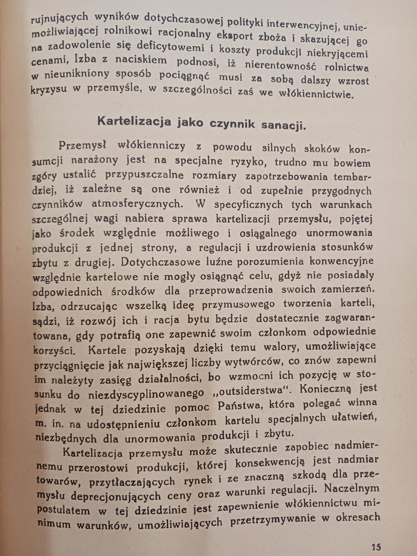 Kryzys włókiennictwa łódzkiego, jego przyczyny i środki zaradcze [1929 r.]