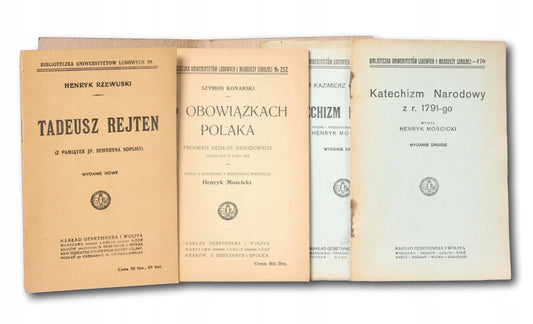 Zestaw 4 tekstów z Biblioteczki Uniwersytetów Ludowych i Młodzieży Szkolnej