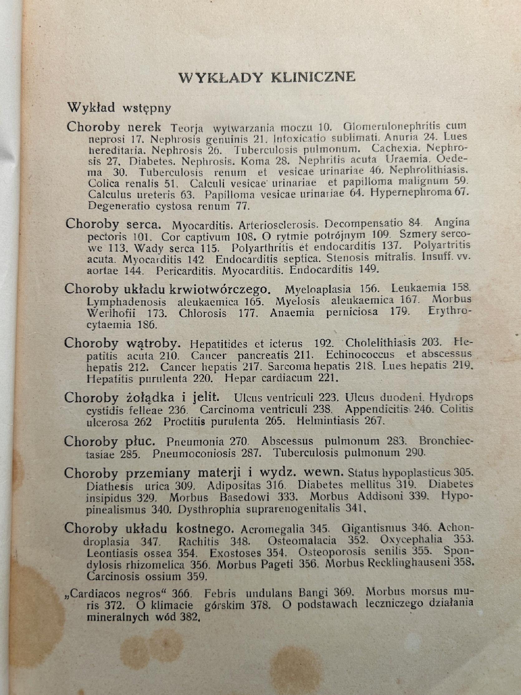Wykłady kliniczne prof. Kazimierza Bujniewicza [1933 r.]