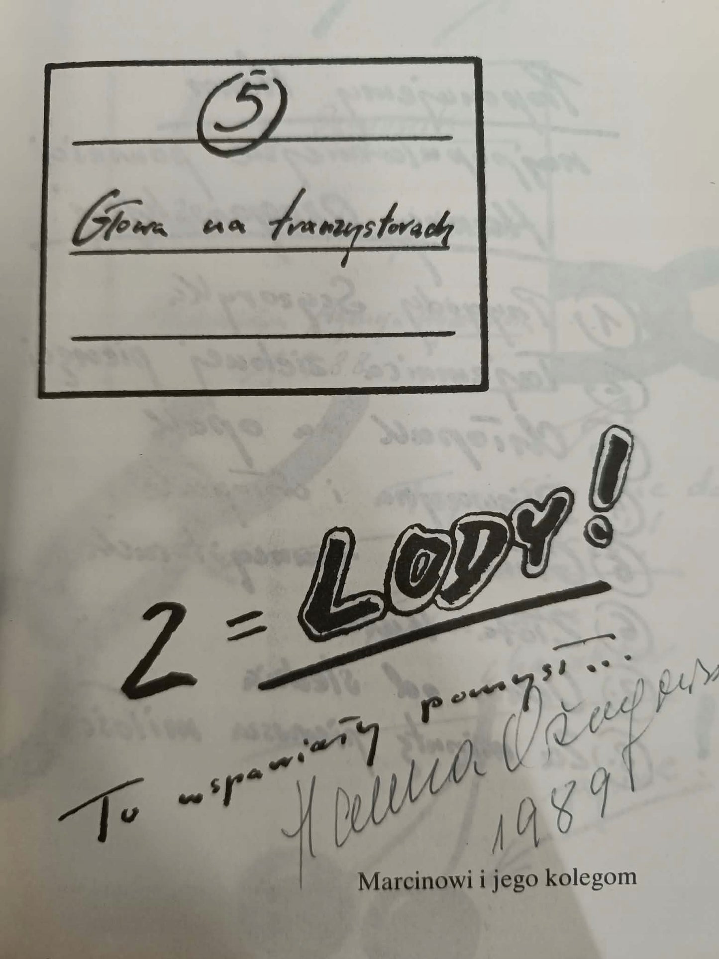 Głowa na tranzystorach, Hanna Ożogowska [podpis autorki]