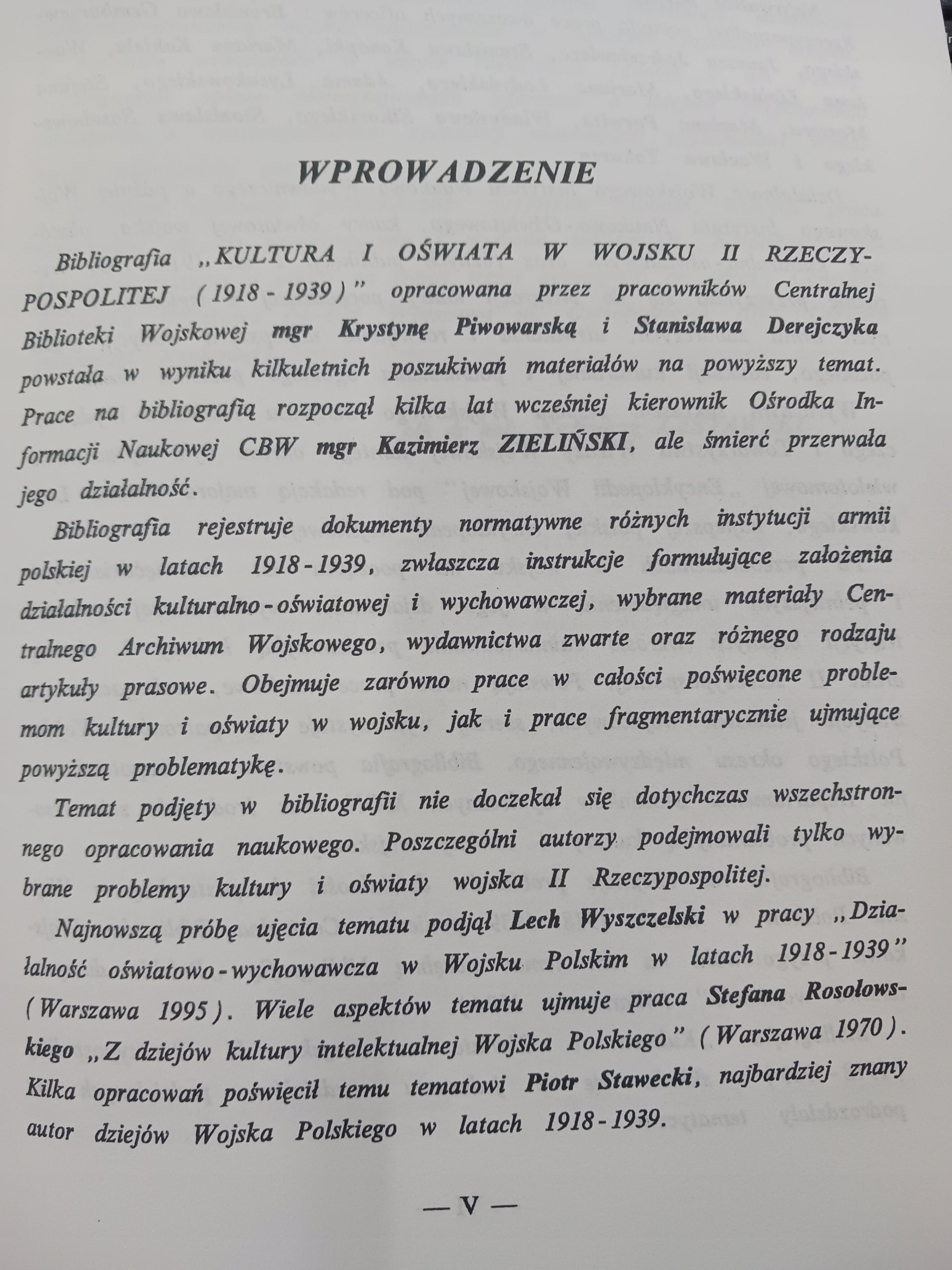 Kultura i oświata w wojsku II Rzeczypospolitej (1918-1939) Praca zbiorowa