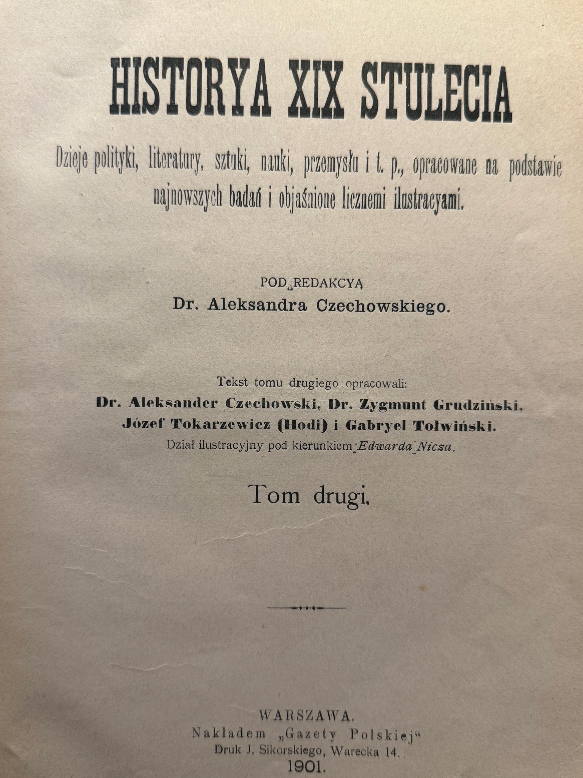 Aleksander Czechowski Historya XIX stulecia z ilustracjami [T. 1-3]