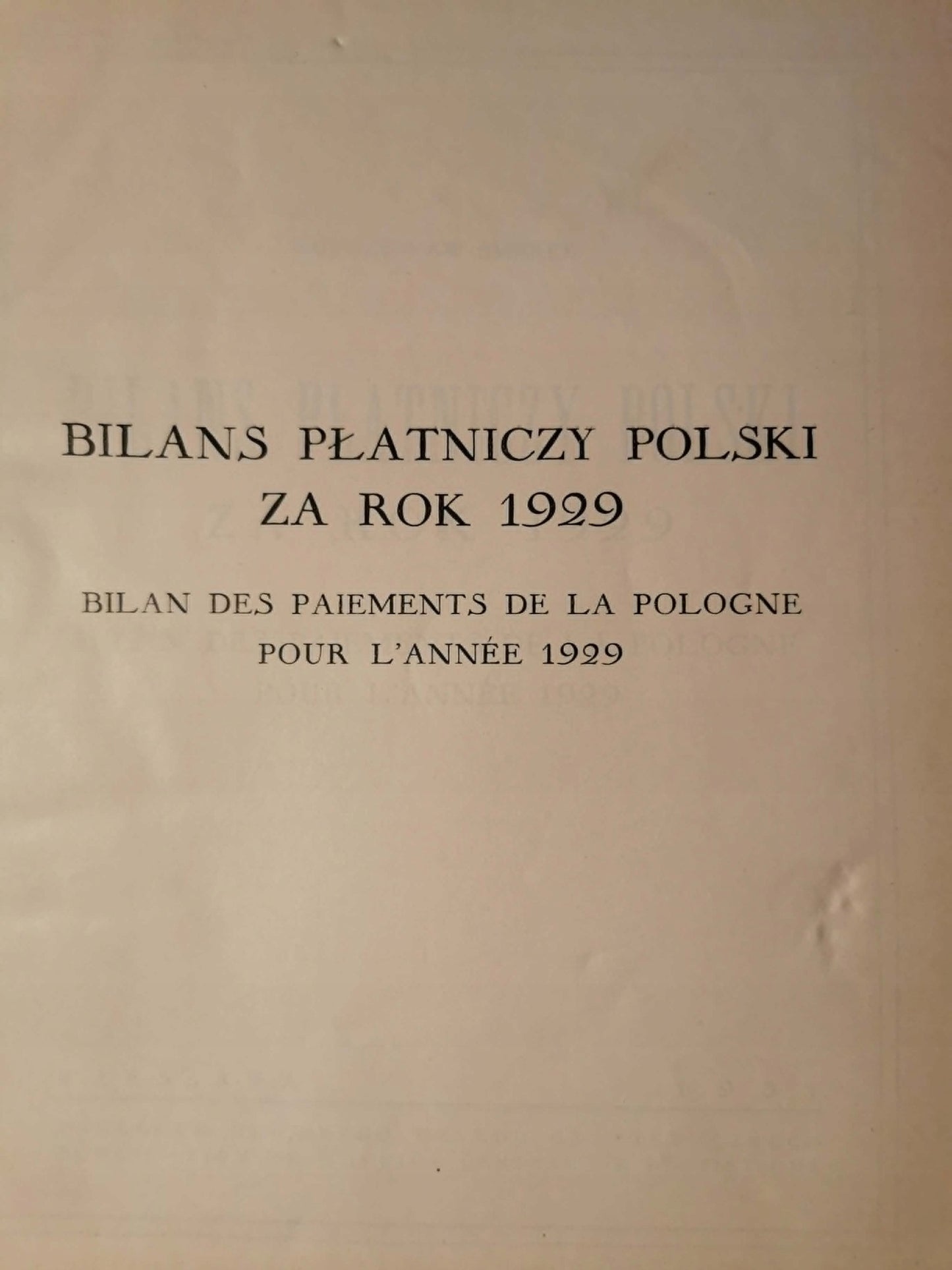 Bilans płatniczy Polski za rok 1929, M. Smerek [1931][dedykacja]