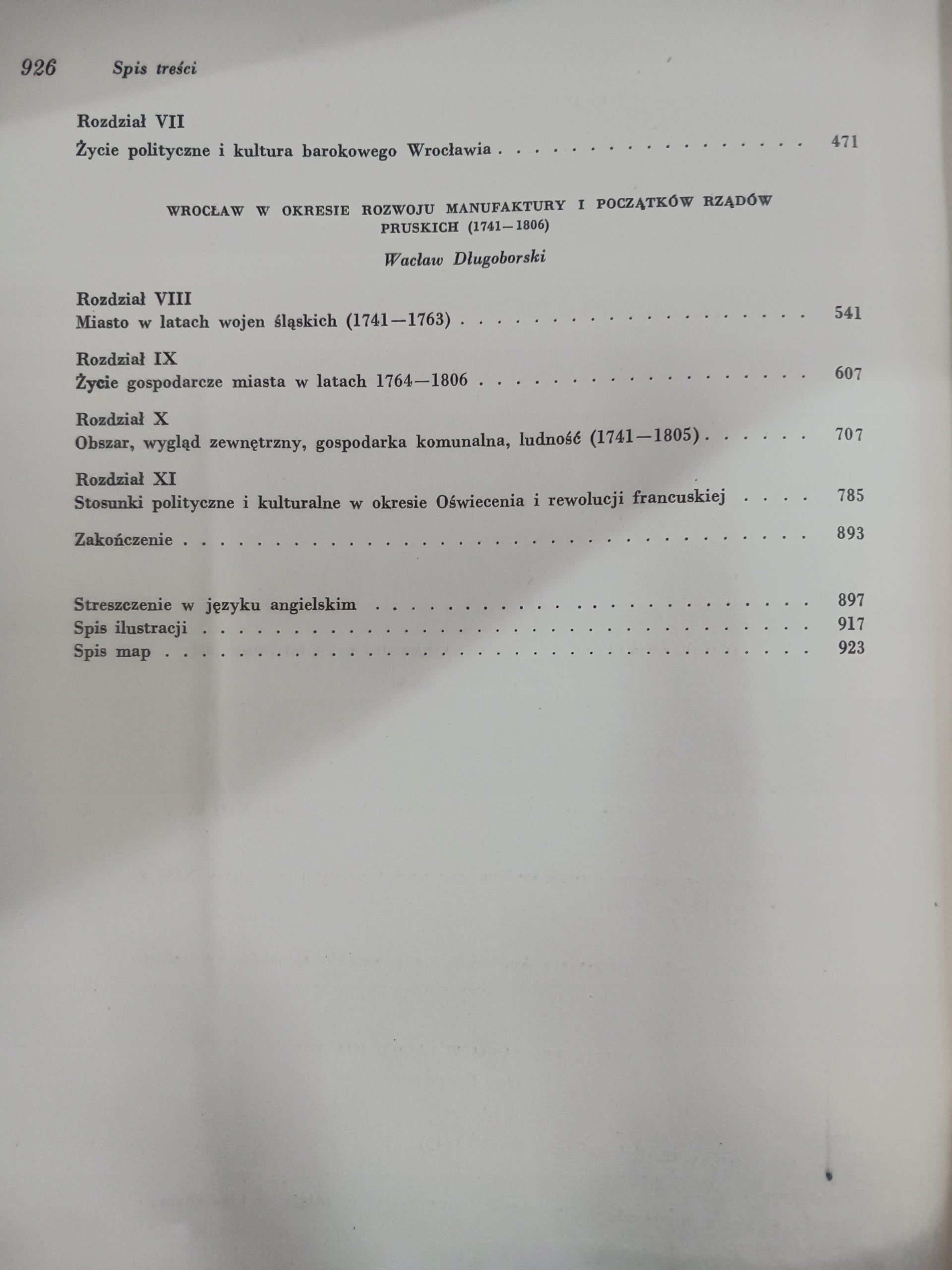 Dzieje Wrocławia do roku 1807 Praca zbiorowa [Warszawa 1958]