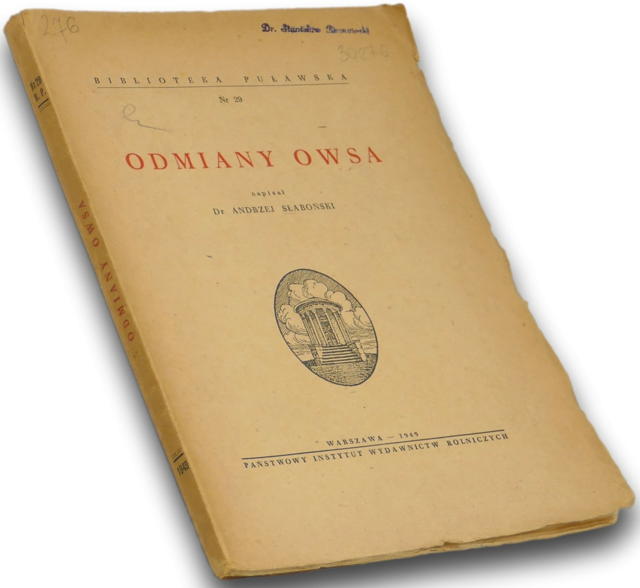 Odmiany owsa Dr Andrzej Słaboński [Warszawa 1949]