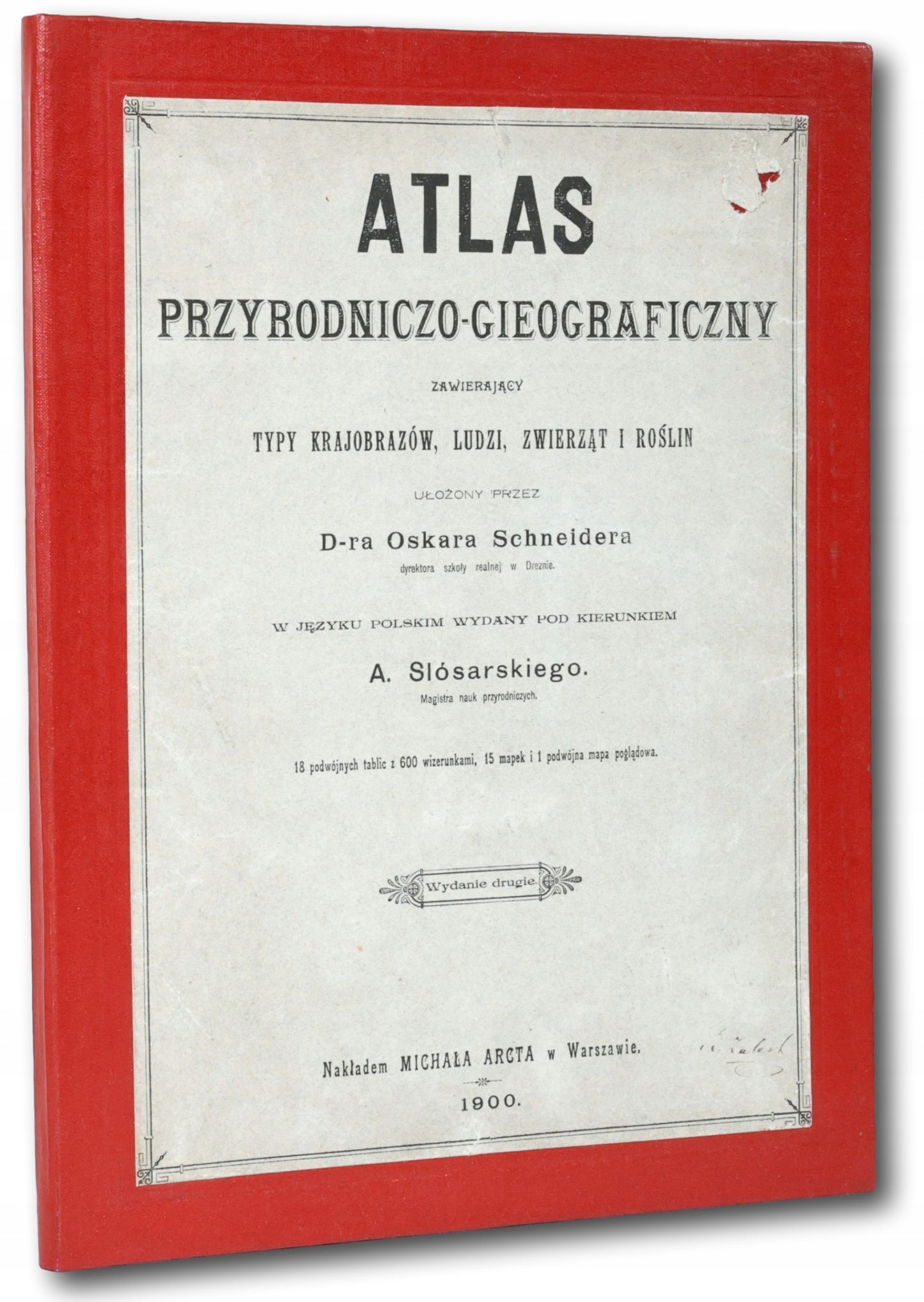 Schneider Oskar, Atlas przyrodniczo-geograficzny zawierający typy...