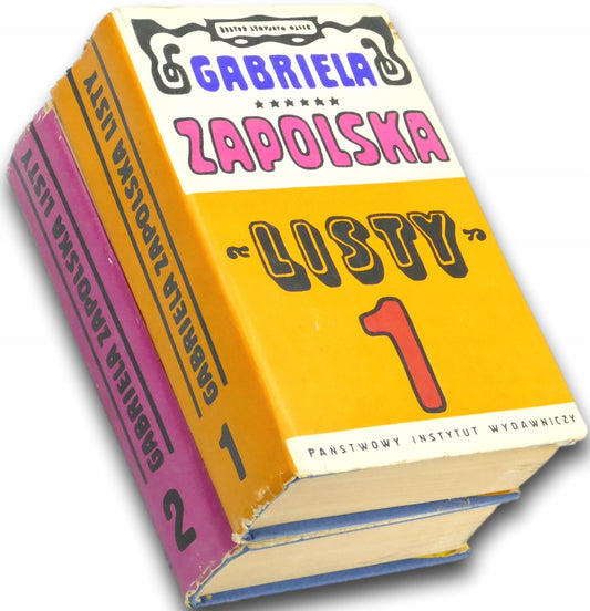 Listy Gabrieli Zapolskiej Tom 1-2 [projekt obwoluty: Jan Młodożeniec]