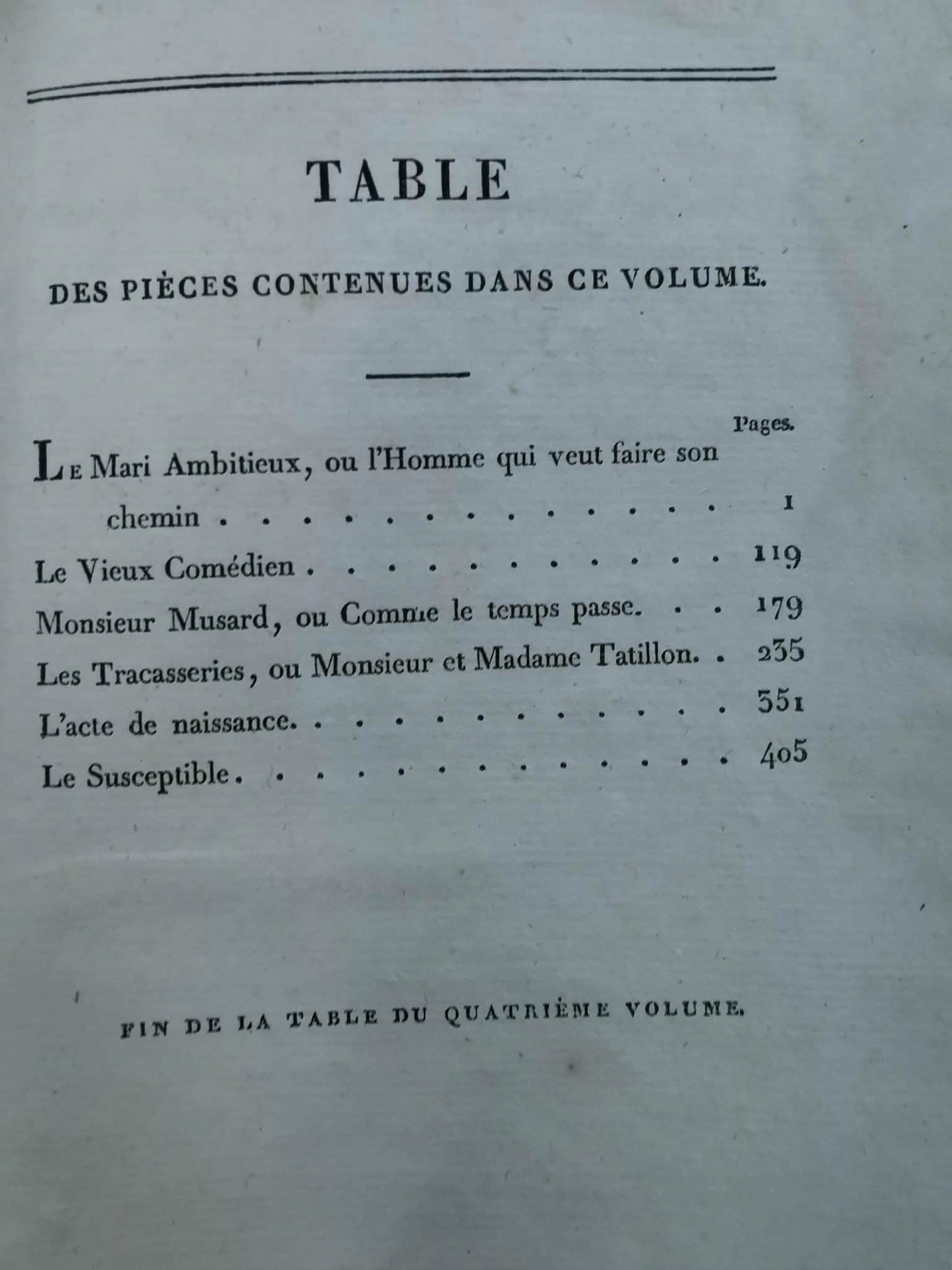 Theatre de L. B. Picard t. IV [Paris 1812]