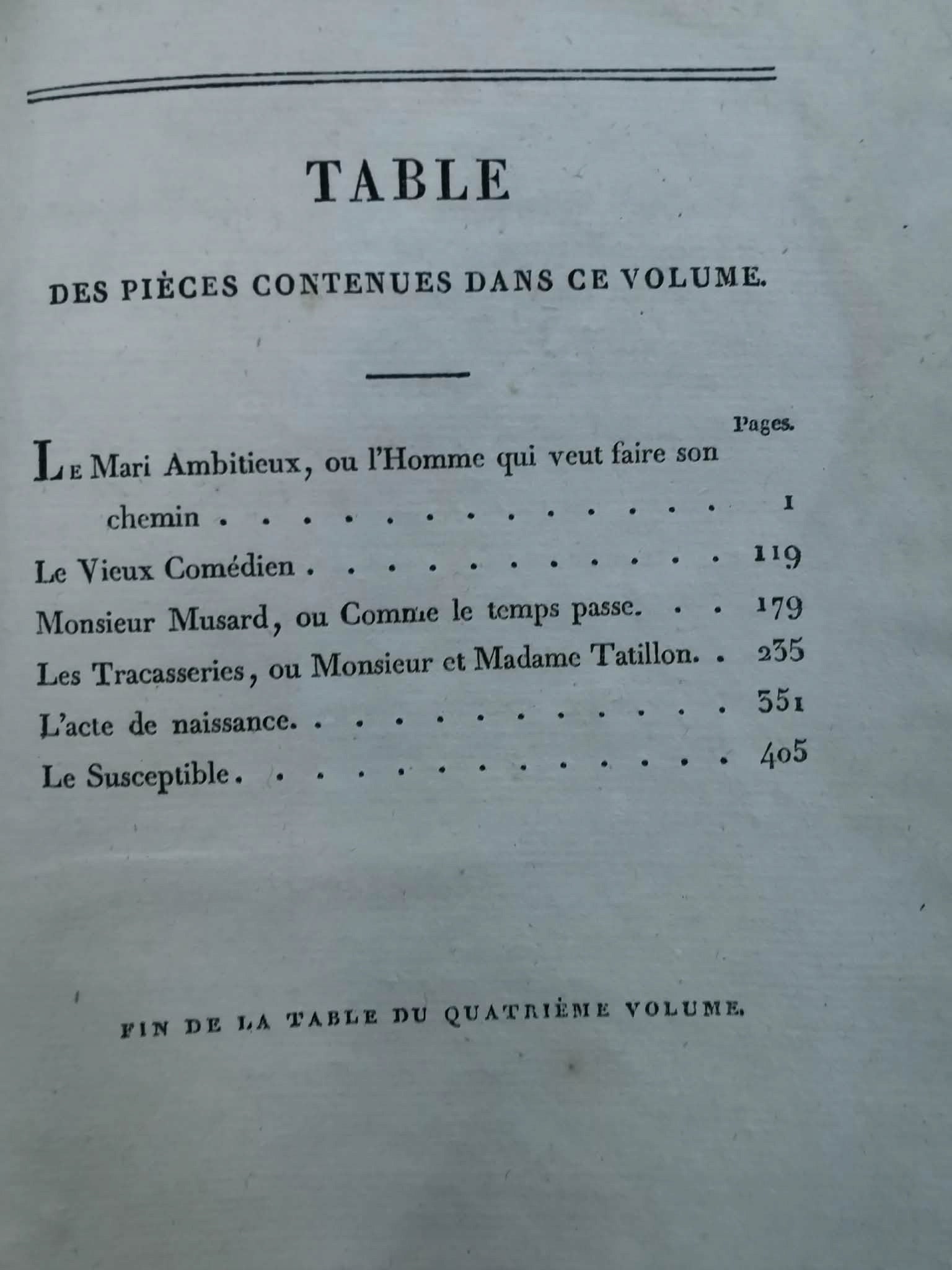 Theatre de L. B. Picard t. IV [Paris 1812]