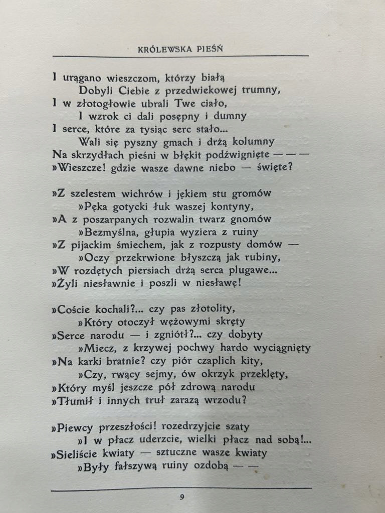 Królewska pieśń - Kazimierz Gliński [1907 r.]