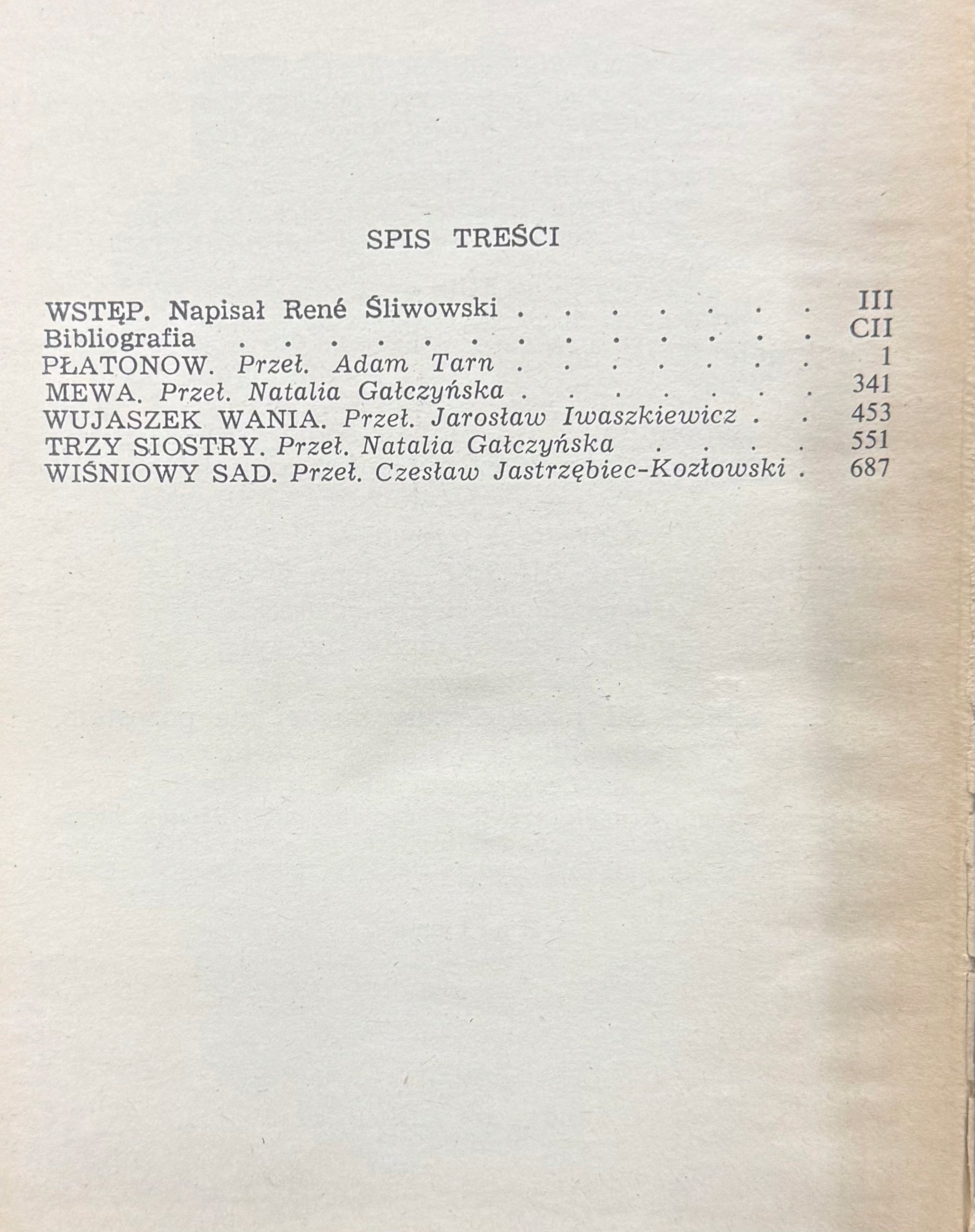 Wybór dramatów Antoni Pavlovic Czehow [Biblioteka Narodowa]