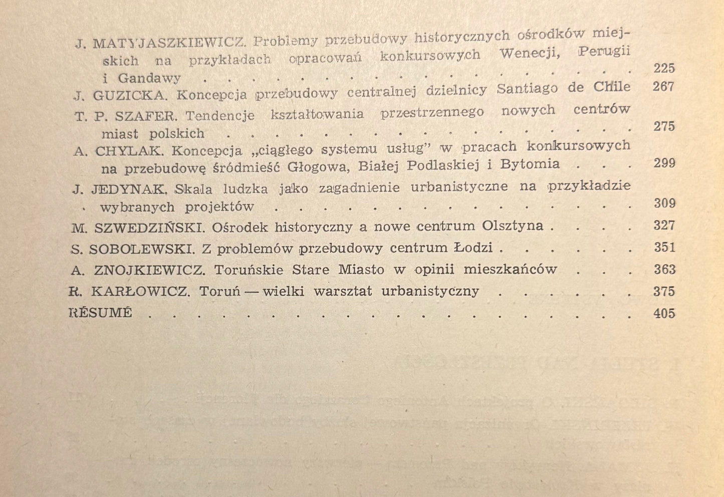 Przeszłość a jutro miasta Szkice urbanistyczne Praca zbiorowa