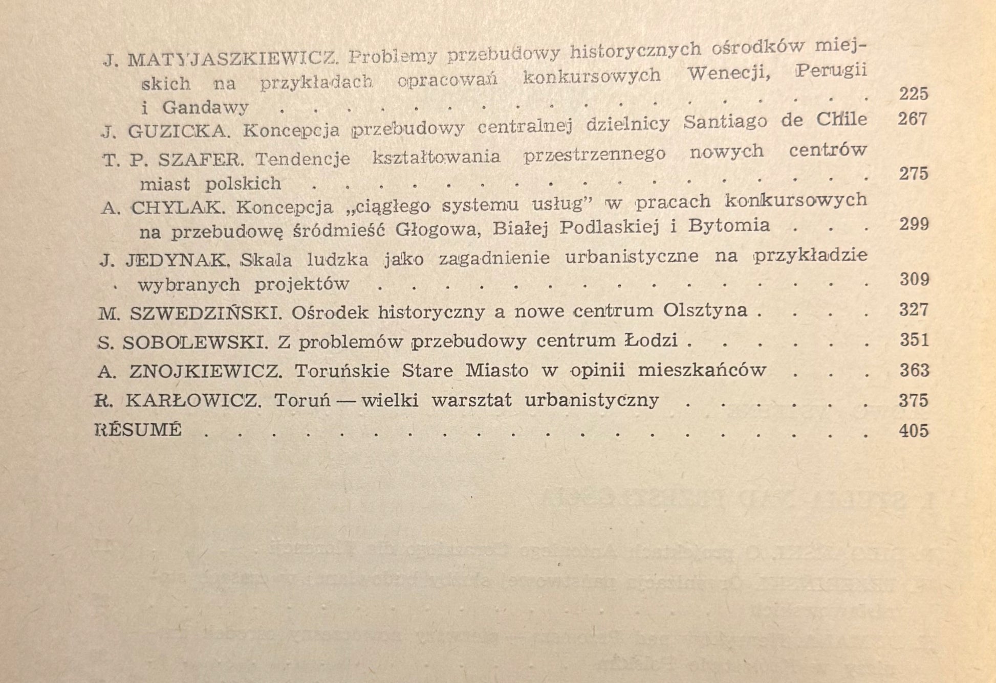 Przeszłość a jutro miasta Szkice urbanistyczne Praca zbiorowa