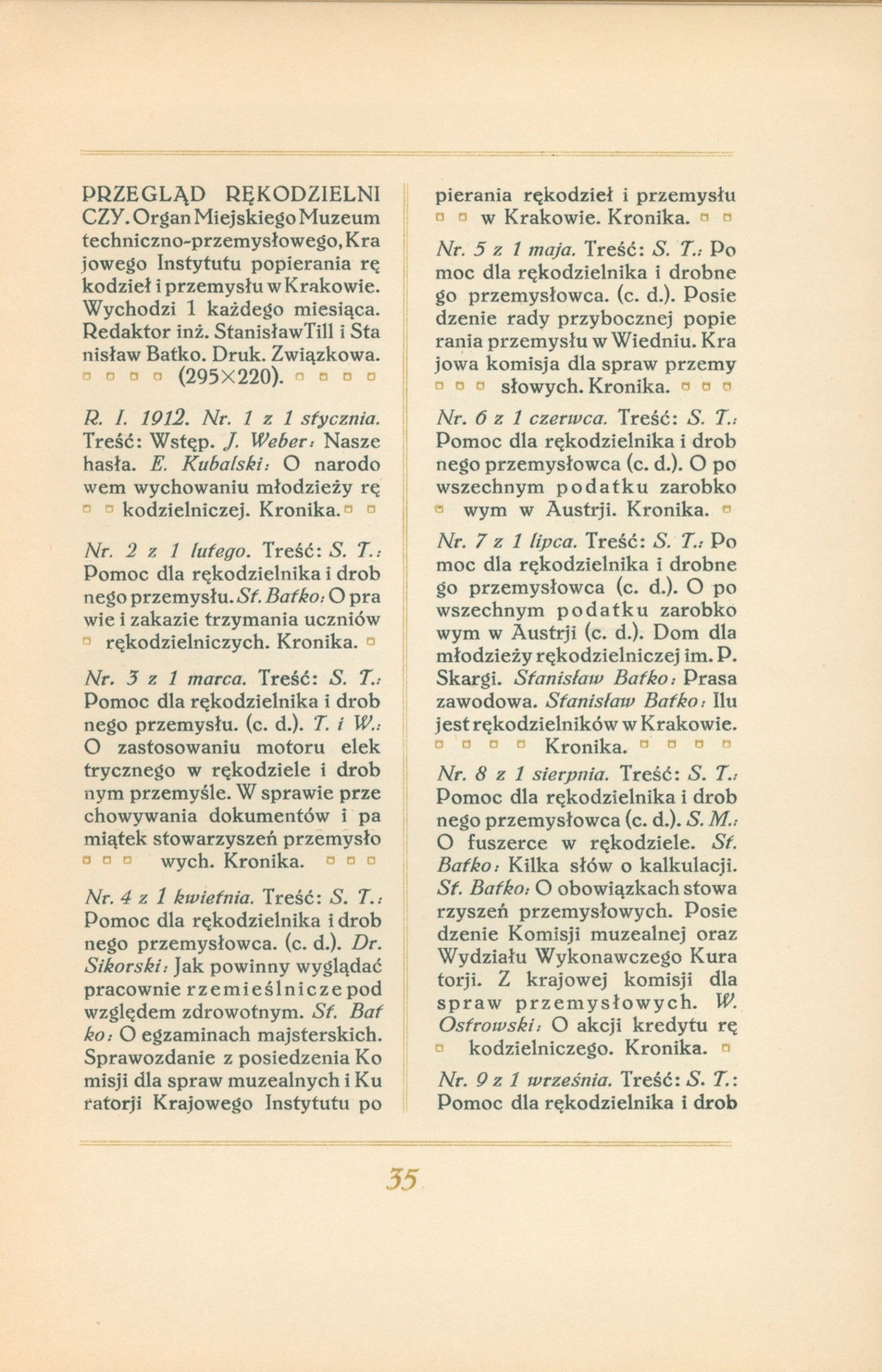 Bibljografja druków, K. Witkiewicz [Kraków 1929]