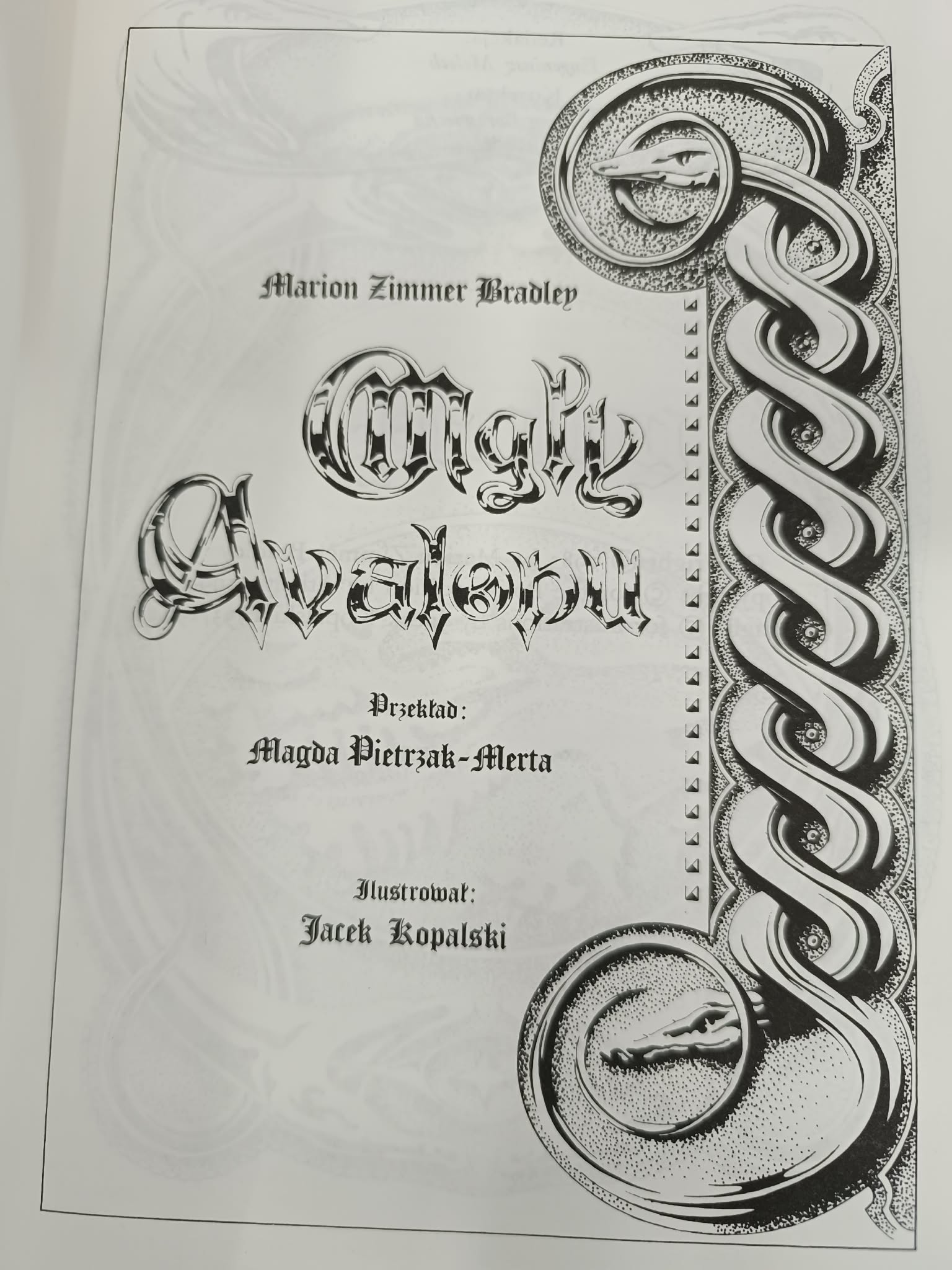 Mgły Avalonu, Marion Zimmer Bradley, ilustracje Jacek Kopalski