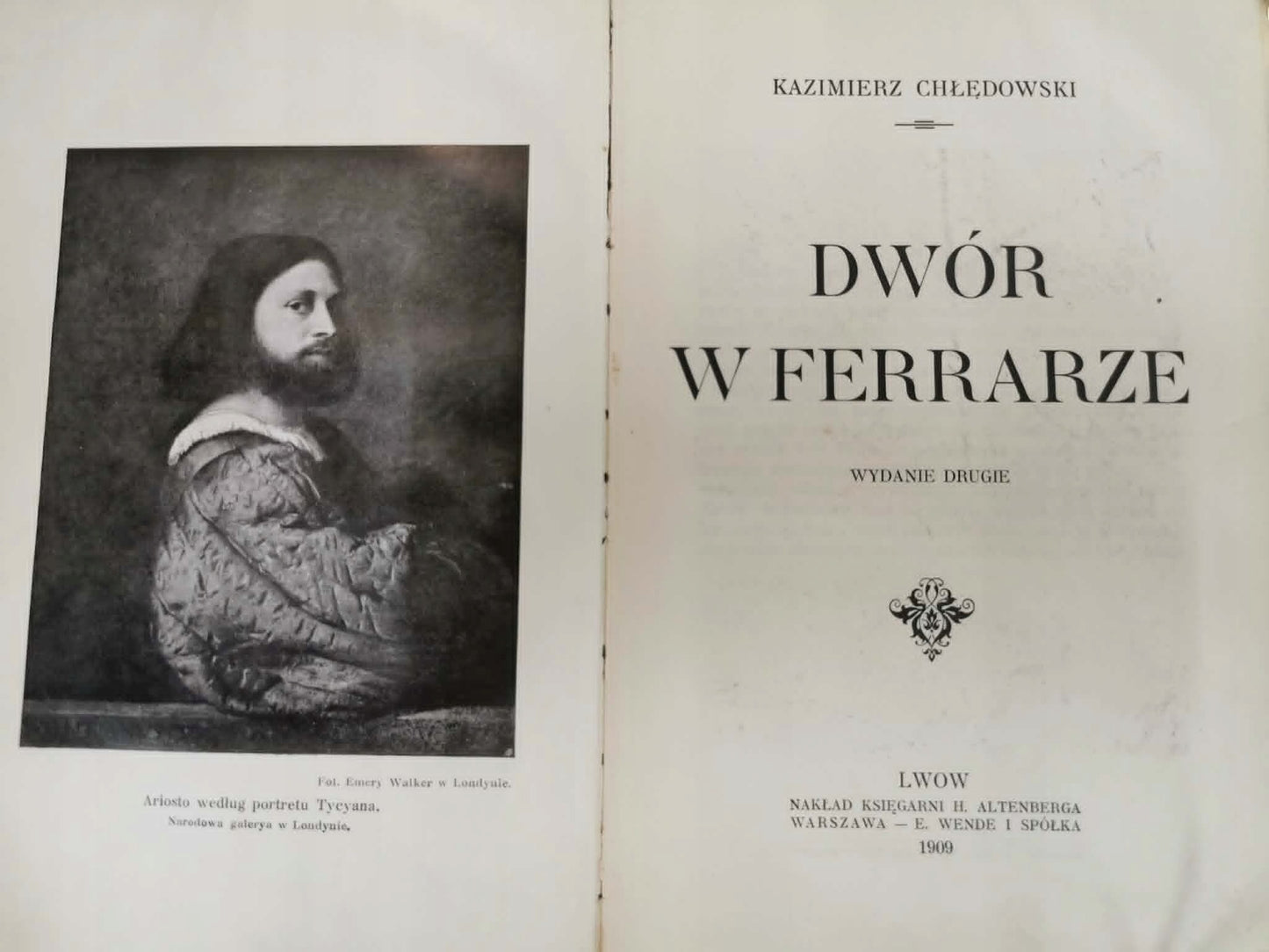 Dwór w Ferrarze, Kazimierz Chłędowski [Lwów 1909]