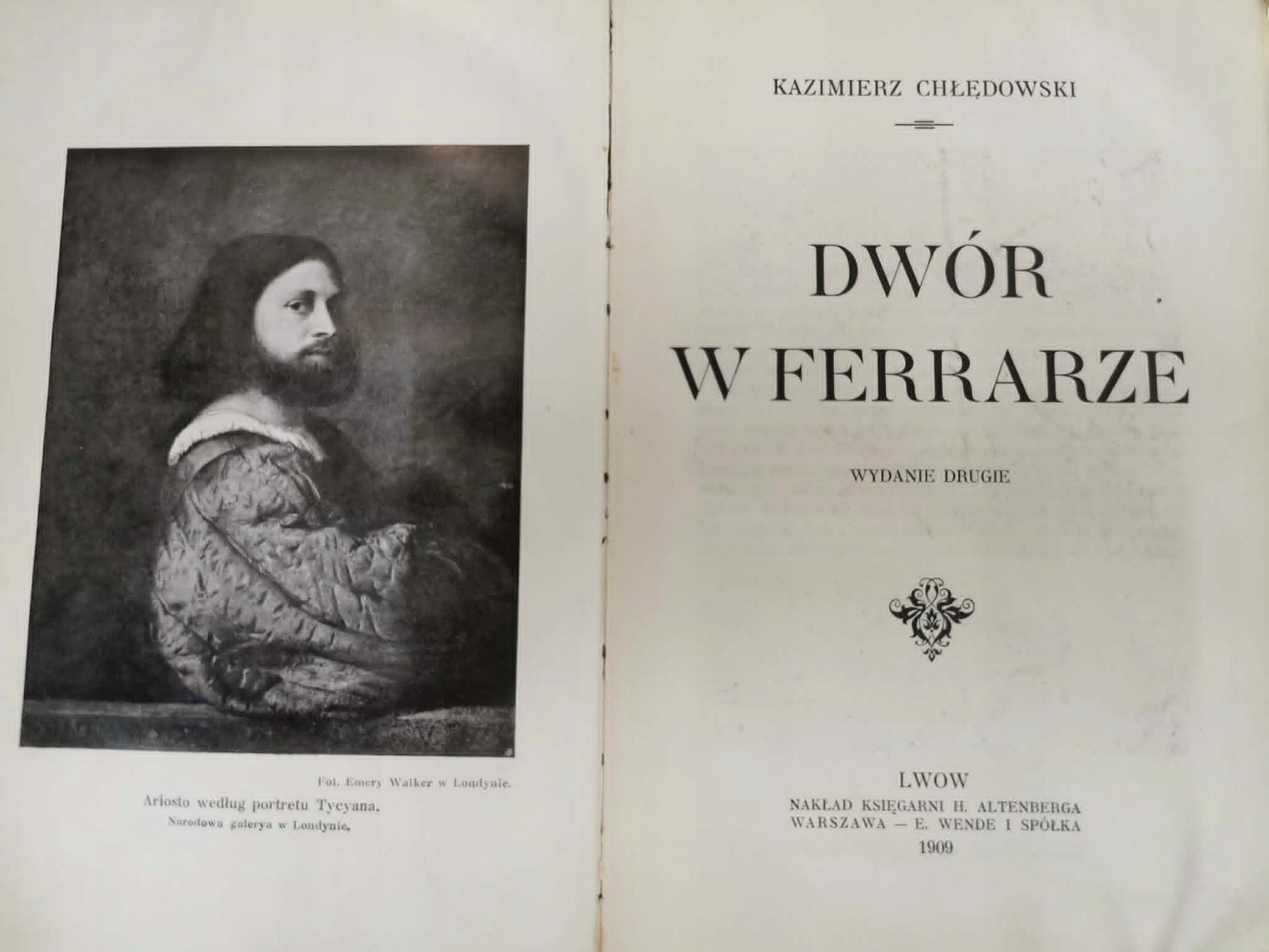 Dwór w Ferrarze, Kazimierz Chłędowski [Lwów 1909]