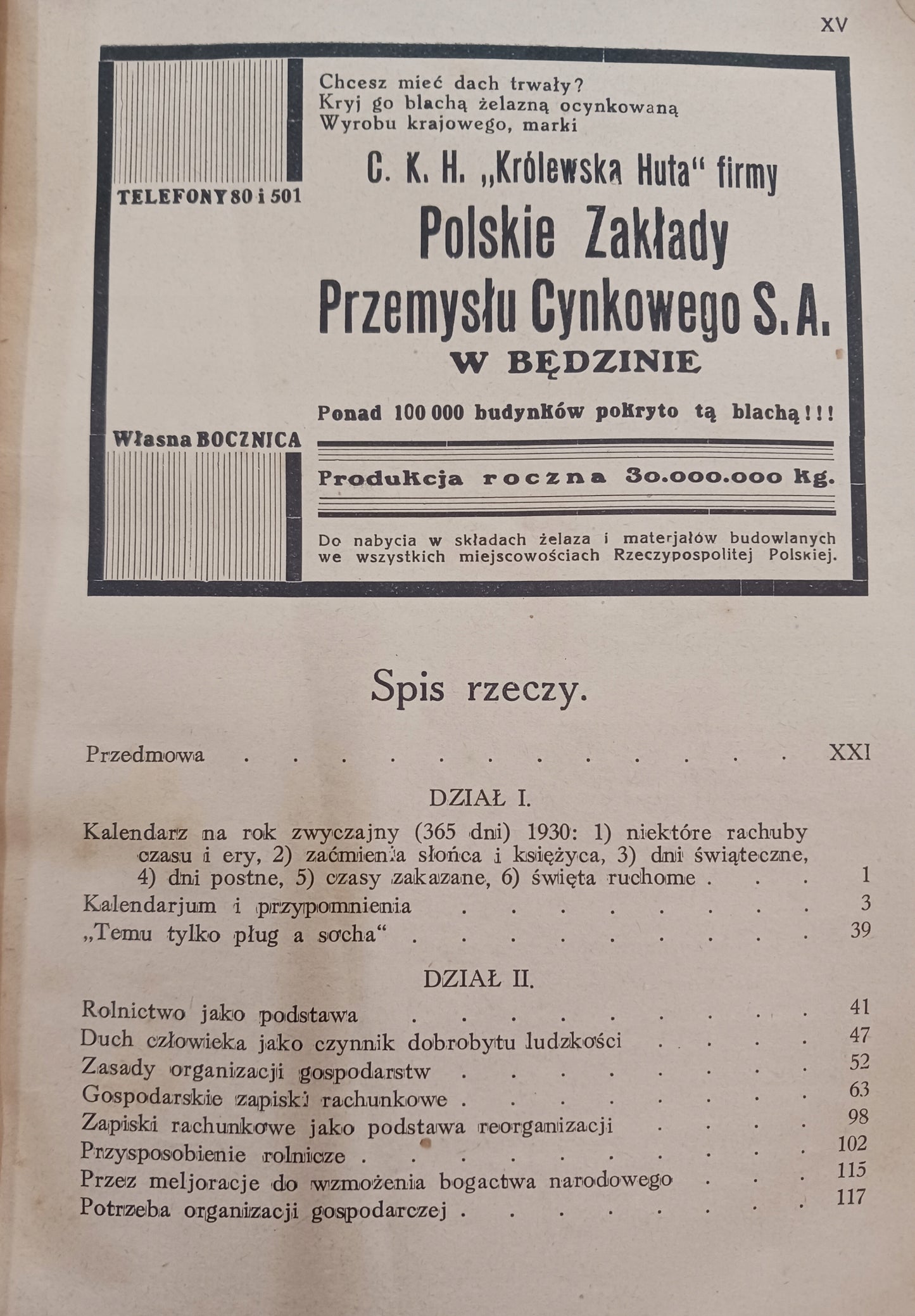 Kalendarz gospodarski na rok pański 1930 rocznik dwudziesty drugi