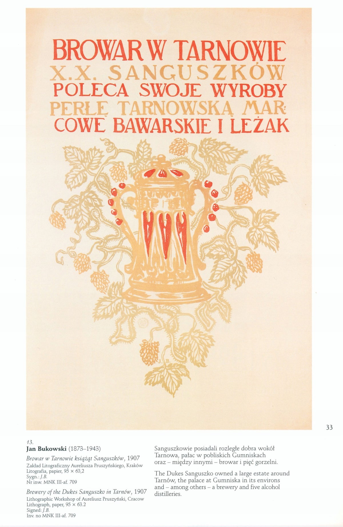 Polski plakat secesyjny ze zbiorów Muzeum Narodowego w Krakowie