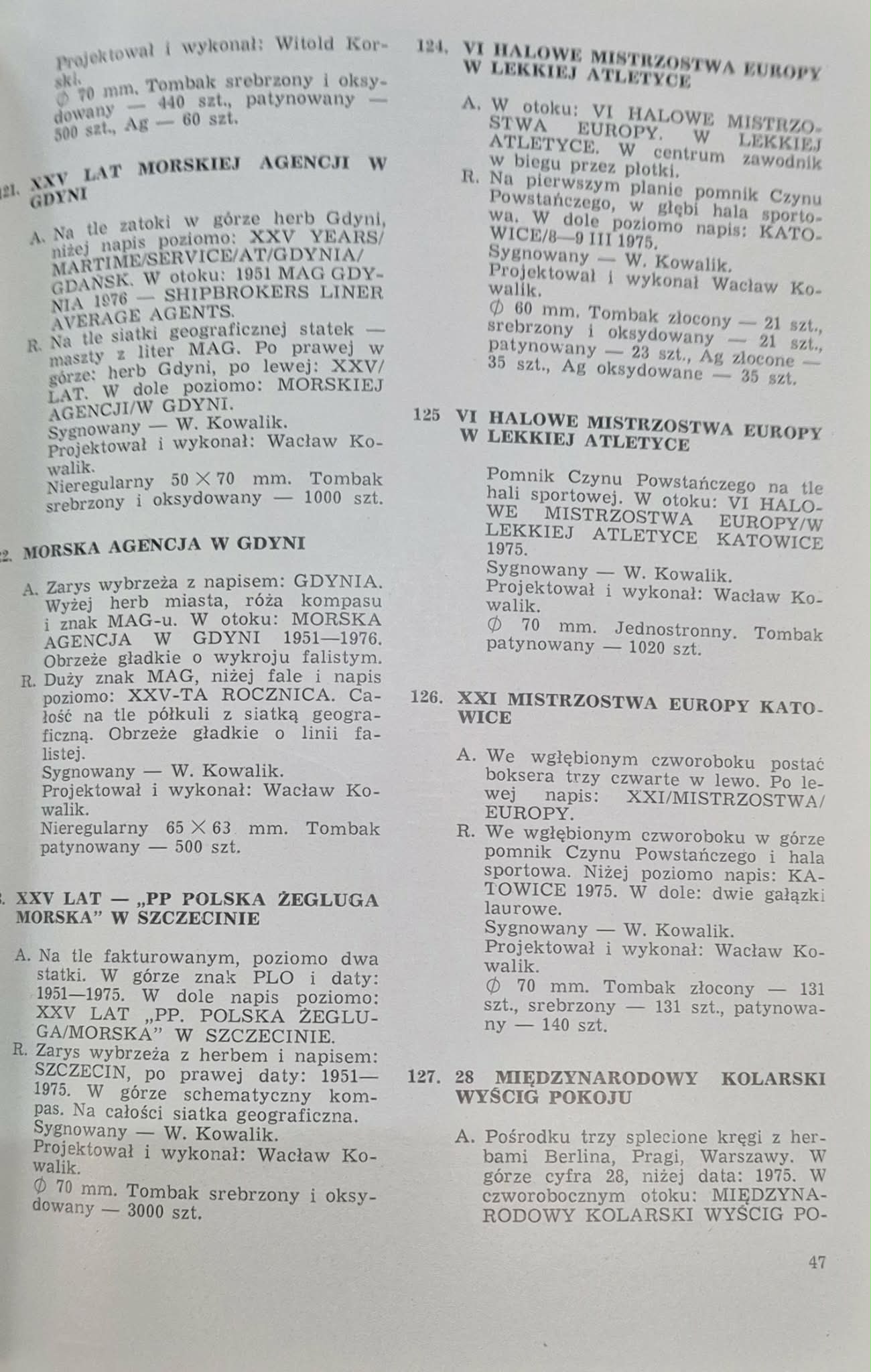 Medale Mennicy Państwowej 1974-1978 [katalog]