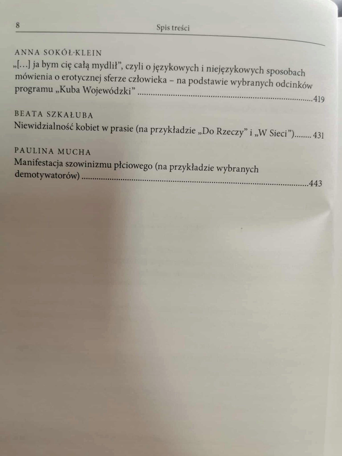 O płci, ciele i seksualności w języku i mediach /w kulturze i historii