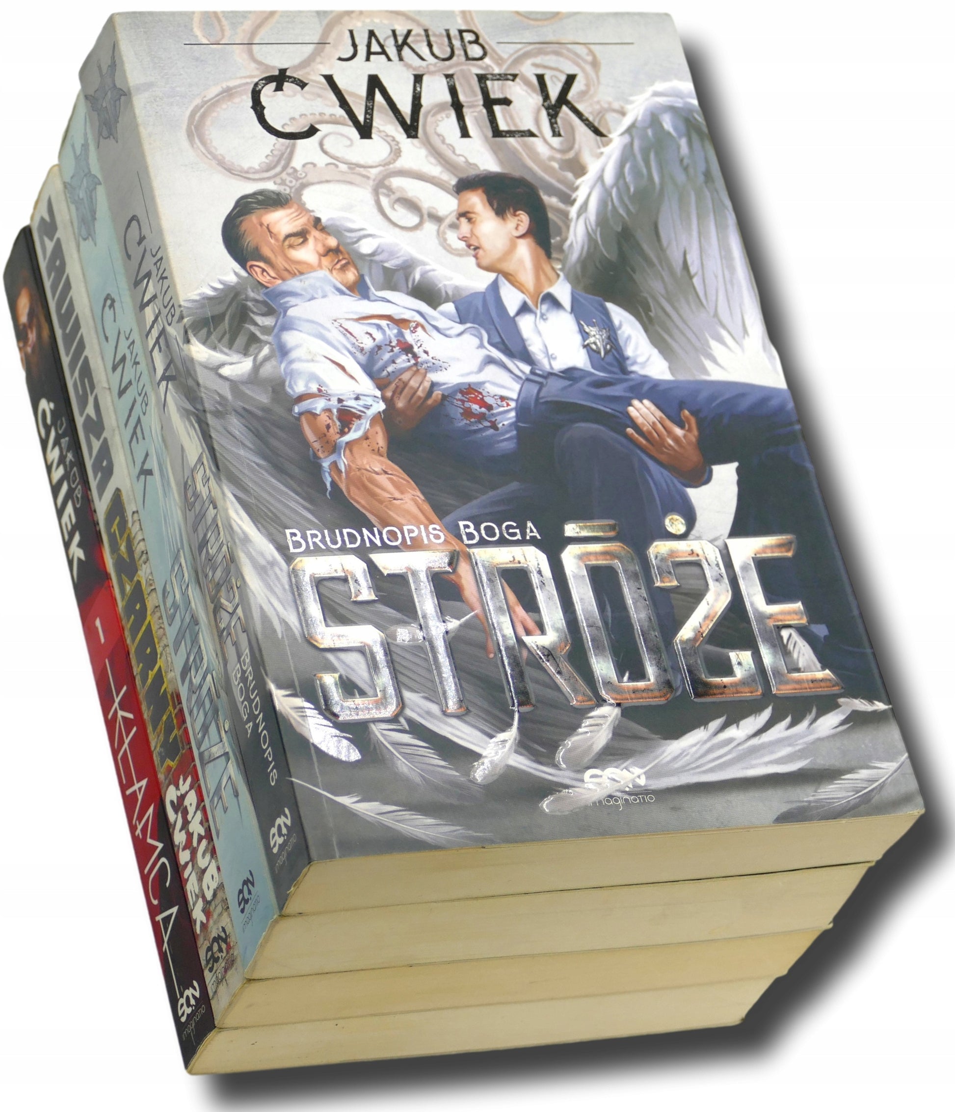 Zestaw 4 książek Jakub Ćwiek [Kłamca, Zawisza Czarny, komplet cyklu Stróże]