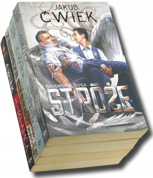 Zestaw 4 książek Jakub Ćwiek [Kłamca, Zawisza Czarny, komplet cyklu Stróże]