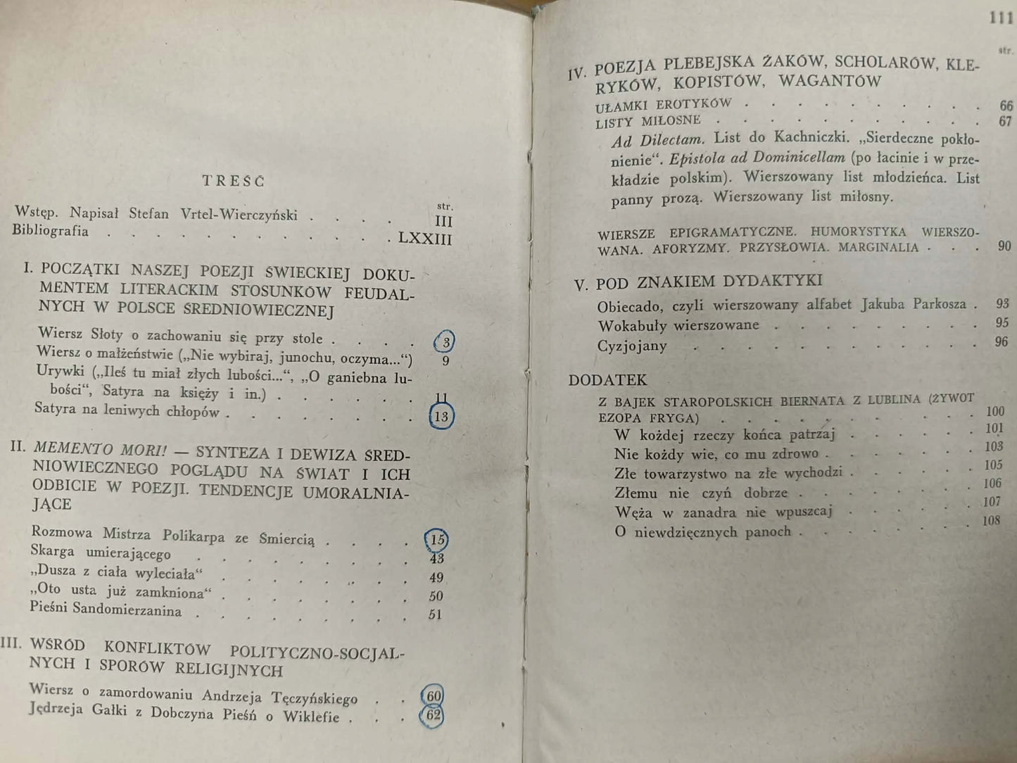 Średniowieczna poezja polska świecka, BN, Nr 60, Seria I