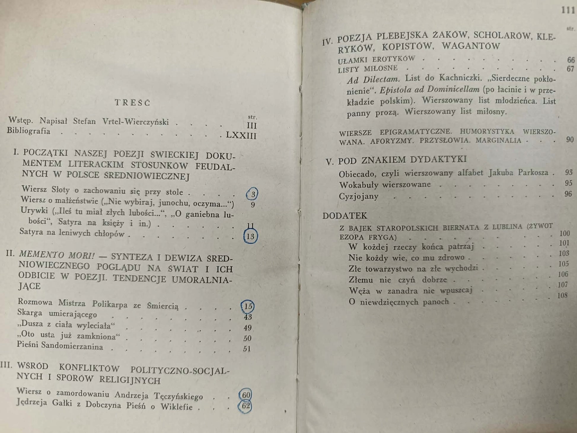Średniowieczna poezja polska świecka, BN, Nr 60, Seria I