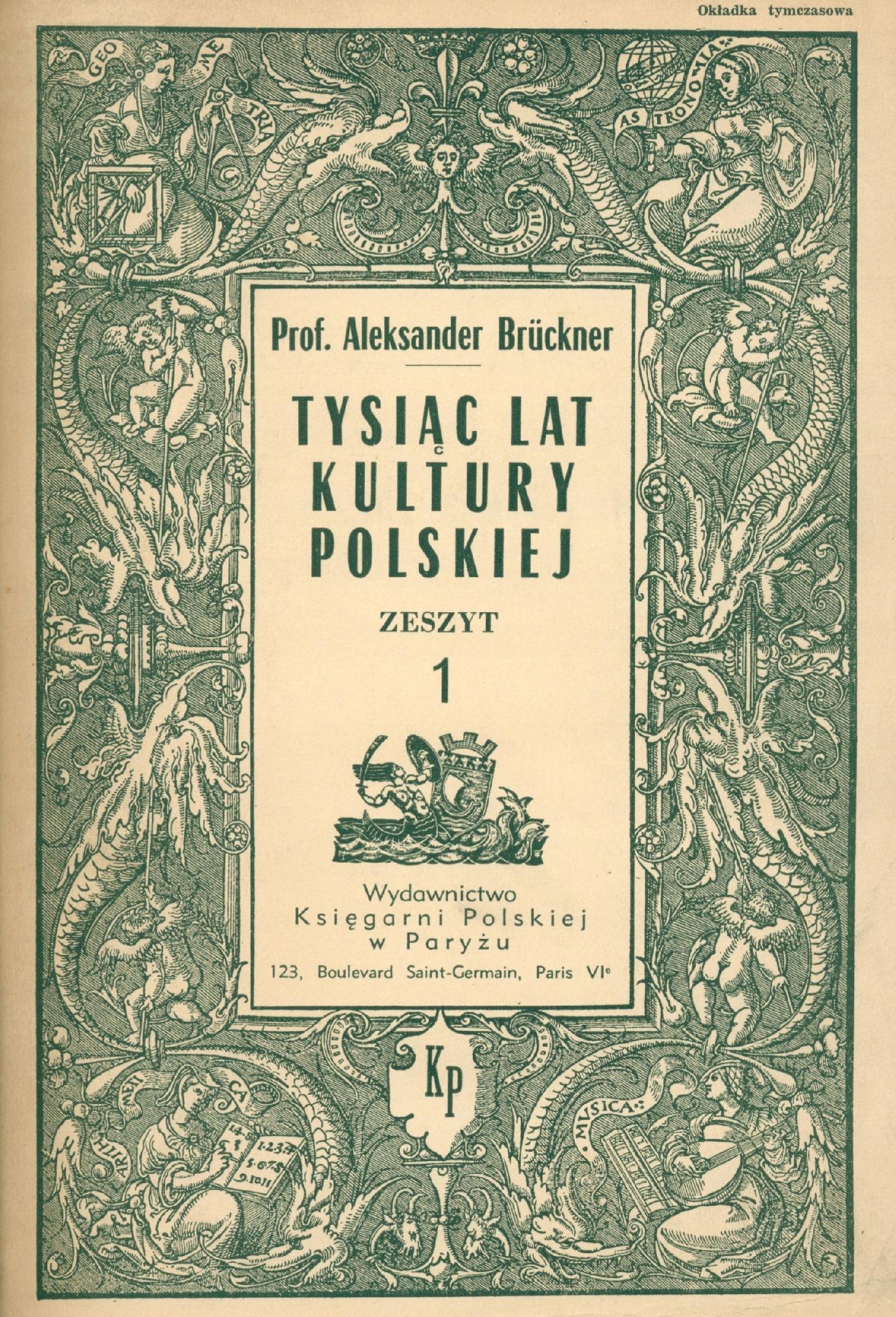 Brückner Aleksander, Tysiąc lat kultury polskiej [oprawa Jerzego Budnika]