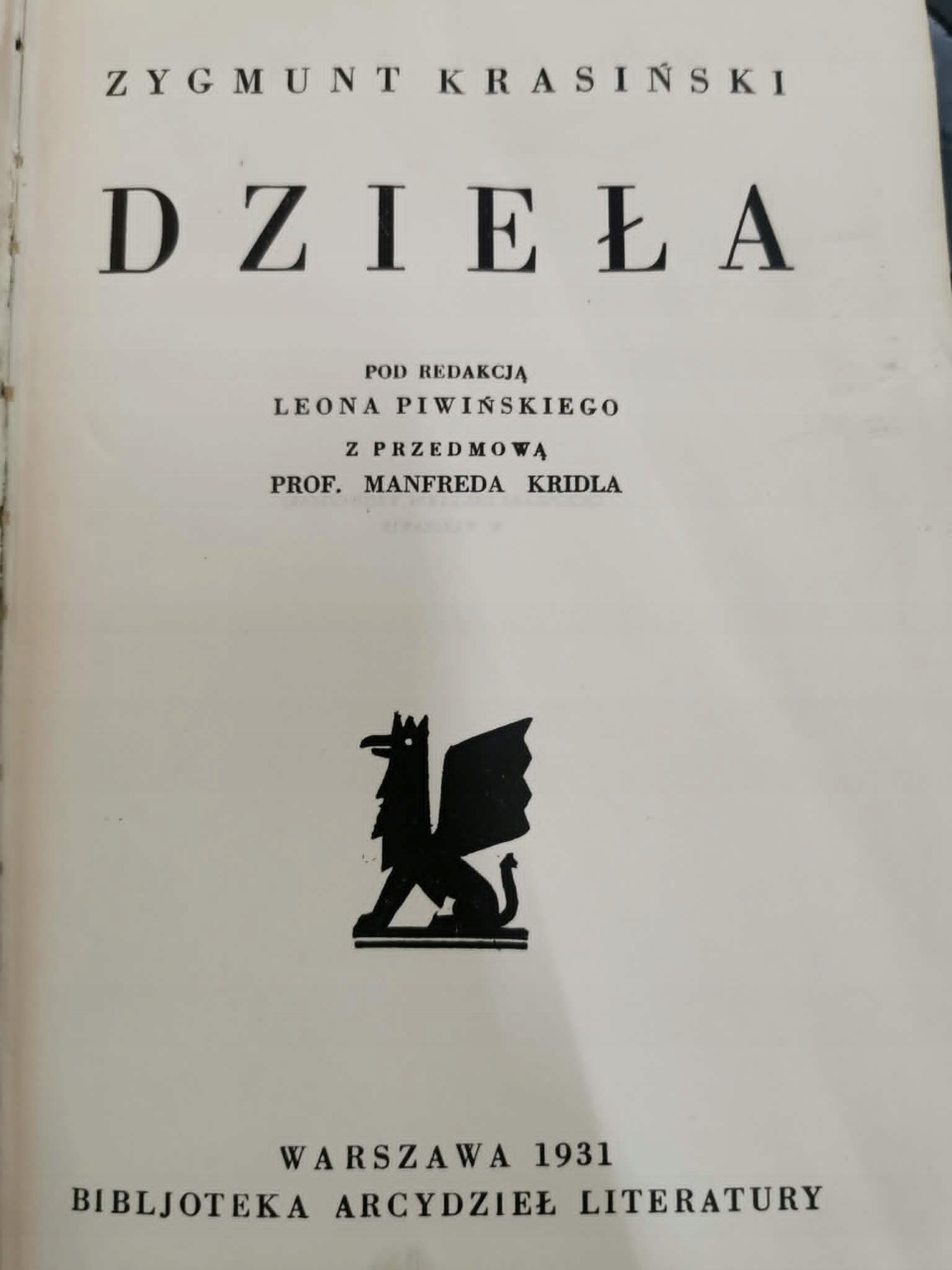 KOMPLET Dzieła t. 1-13, Zygmunt Krasiński [Warszawa 1931]