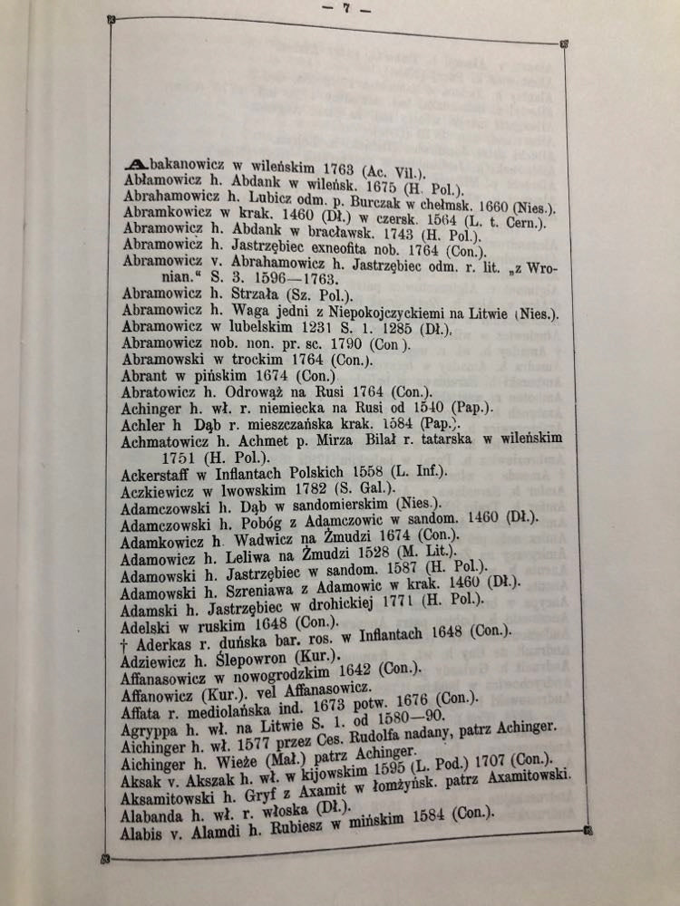 Spis nazwisk szlachty polskiej reprint z 1887 r. - Jerzy Dunin Borkowski