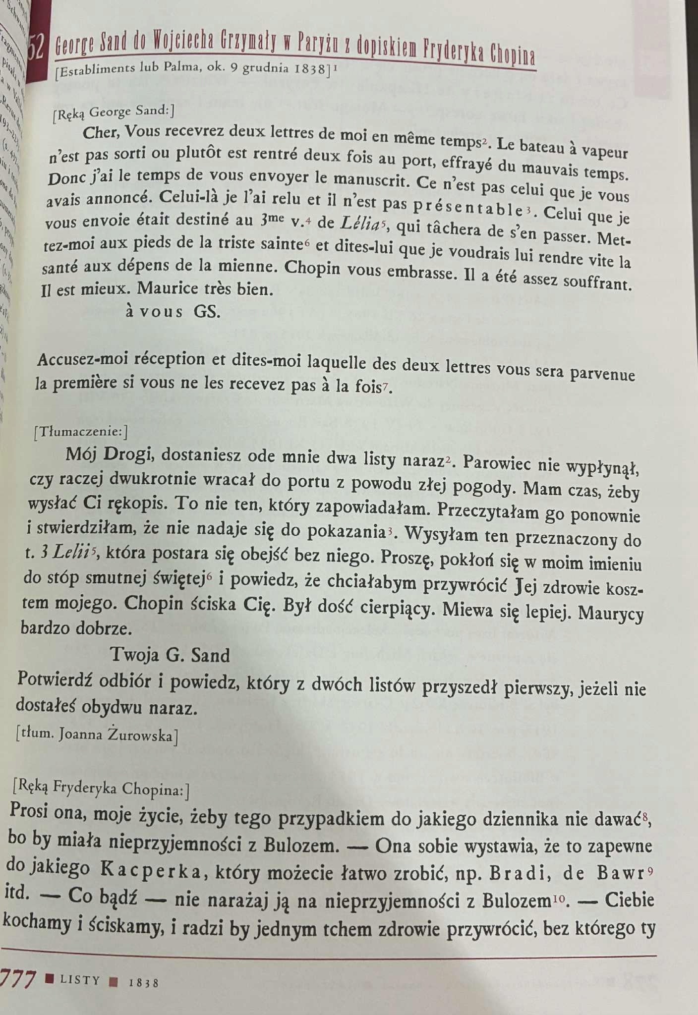 Korespondencja Fryderyka Chopina Tom. II Część 1-2 (1831-1838, 1838-1839)