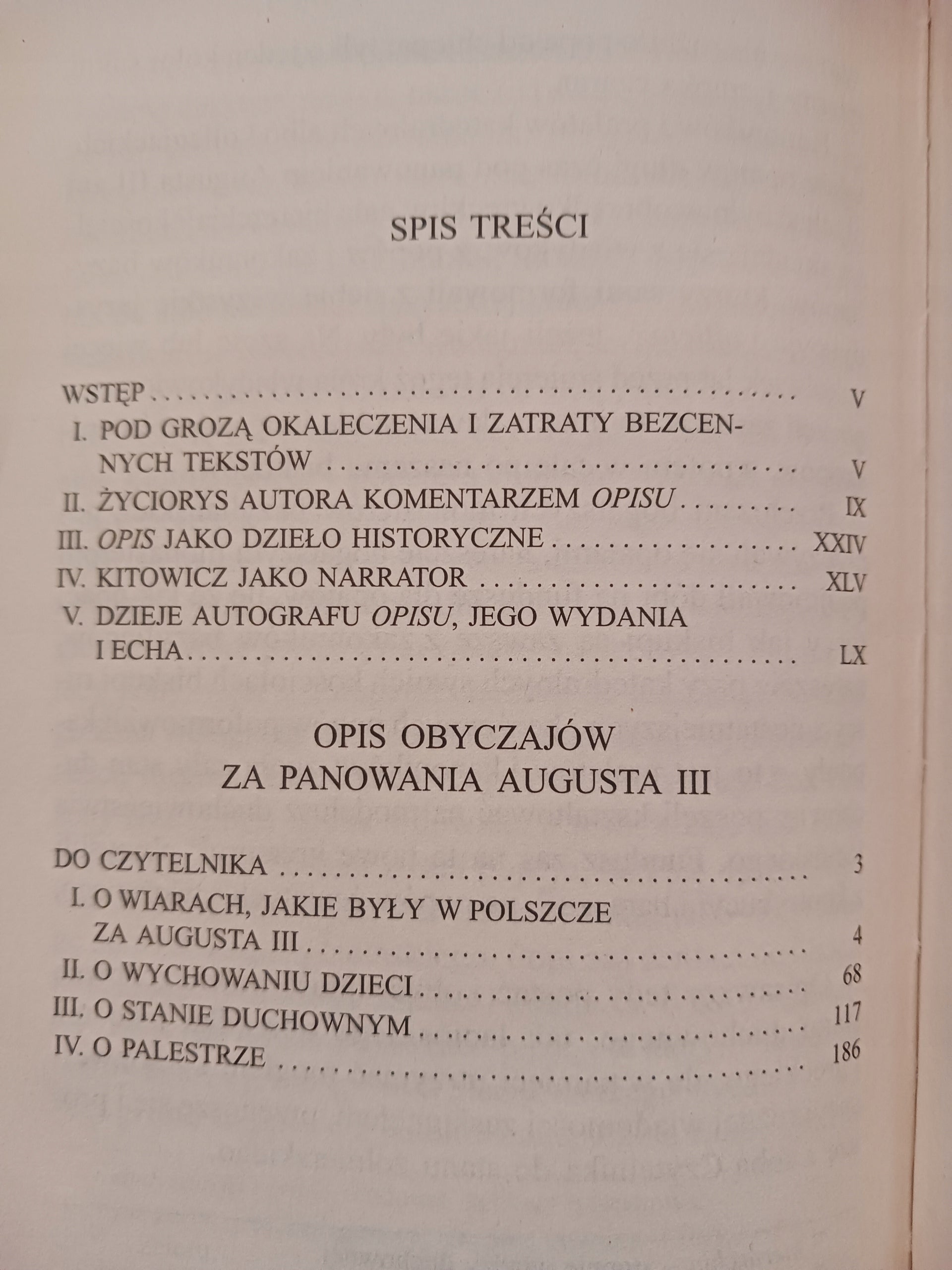 Opis obyczajów za panowania Augusta III Tom I i II Jędrzej Kitowicz