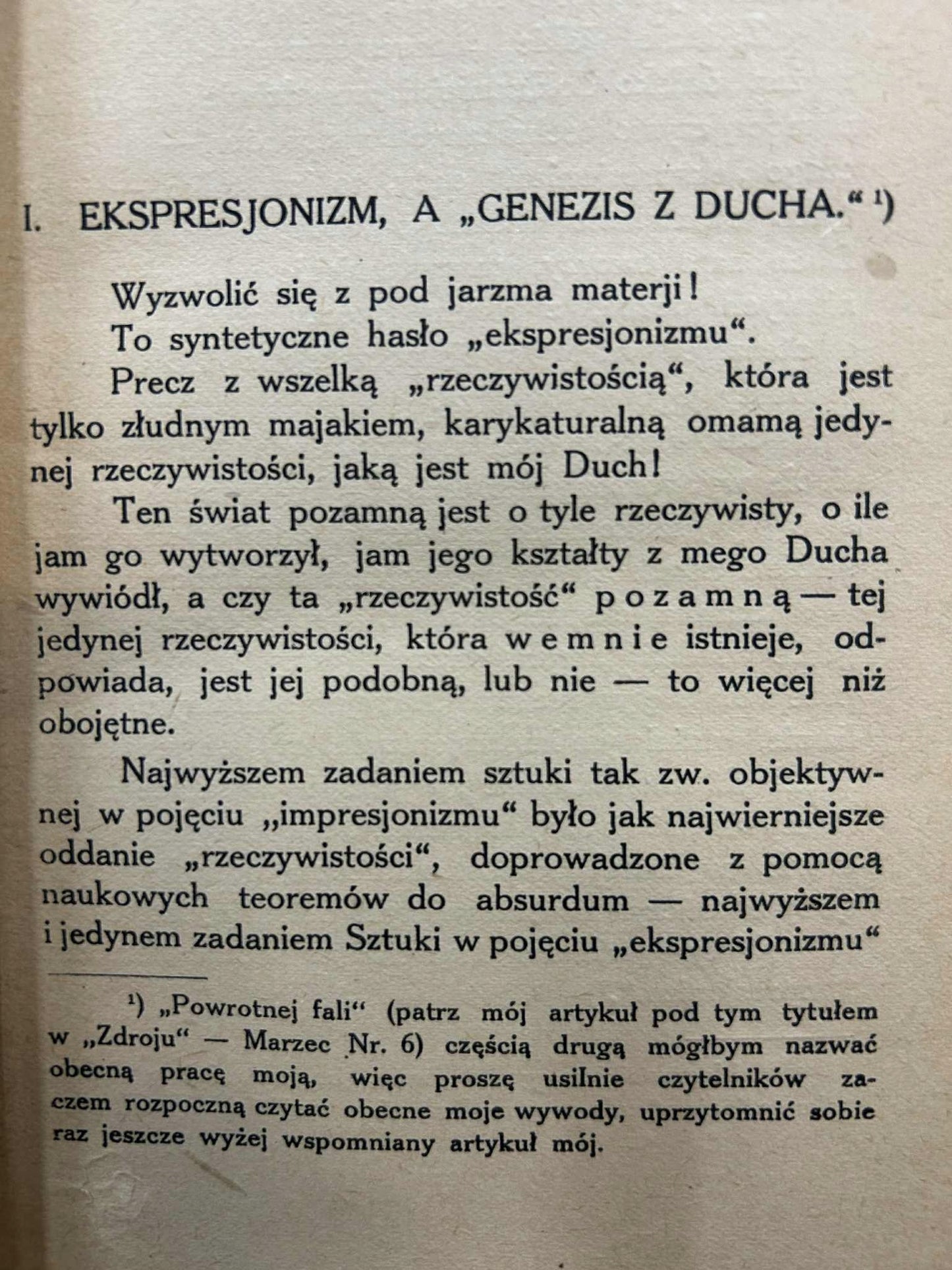 Ekspresjonizm, Słowacki i Genezis z Ducha - Stanisław Przybyszewski [1918]