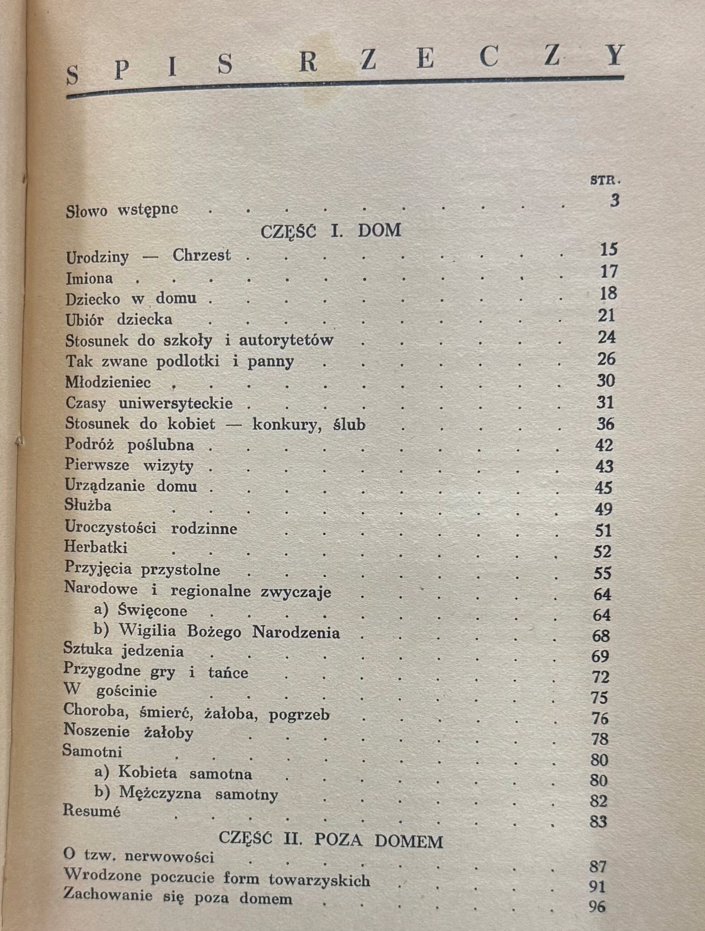 Obyczaje towarzyskie Maria Wielkopolska [przedwojenny Savoir-Vivre]