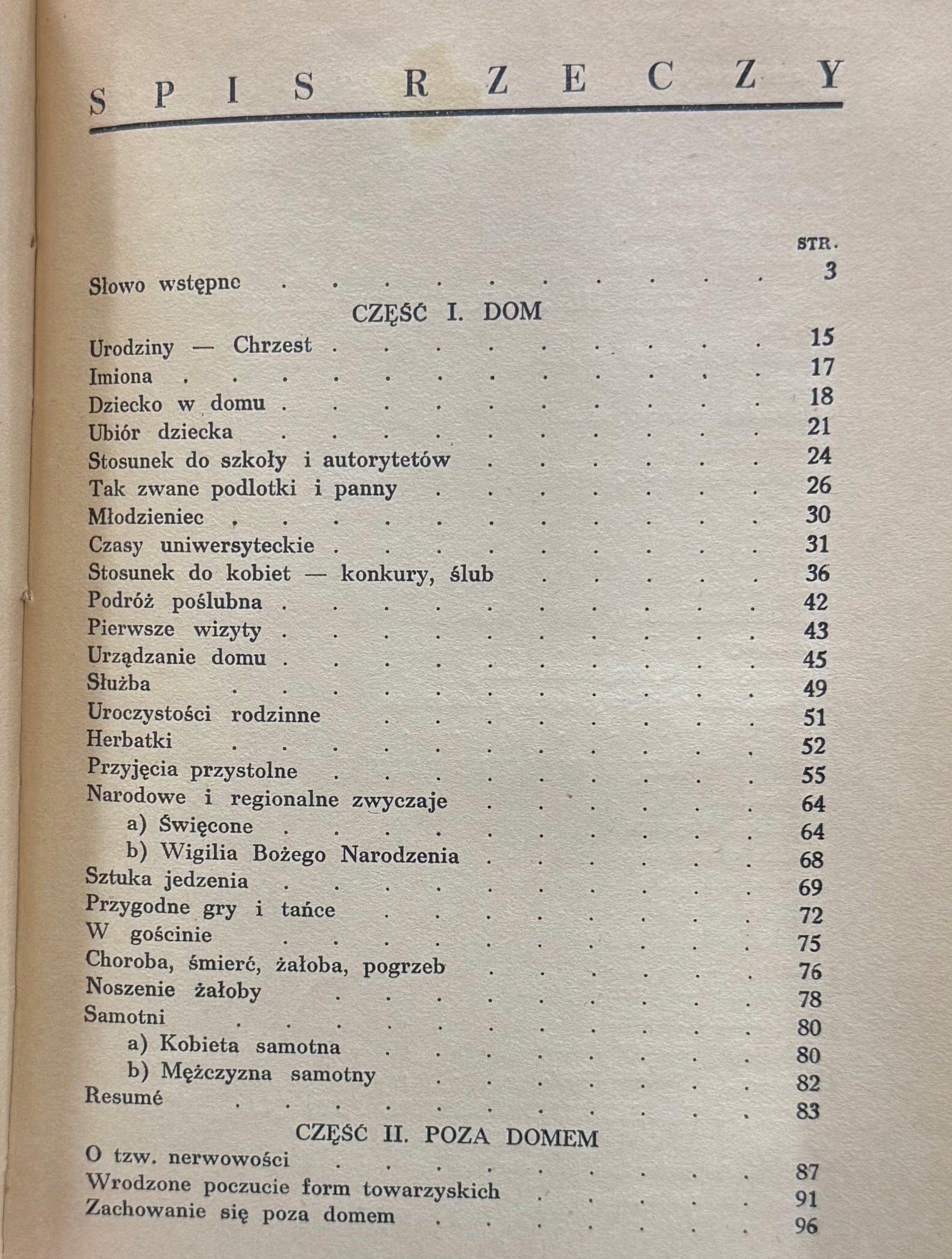 Obyczaje towarzyskie Maria Wielkopolska [przedwojenny Savoir-Vivre]