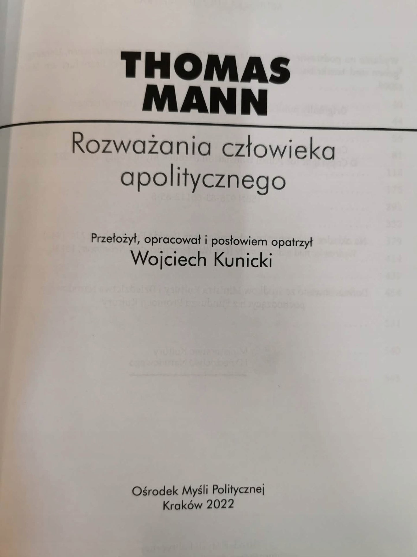 Rozważania człowieka apolitycznego, Thomas Mann