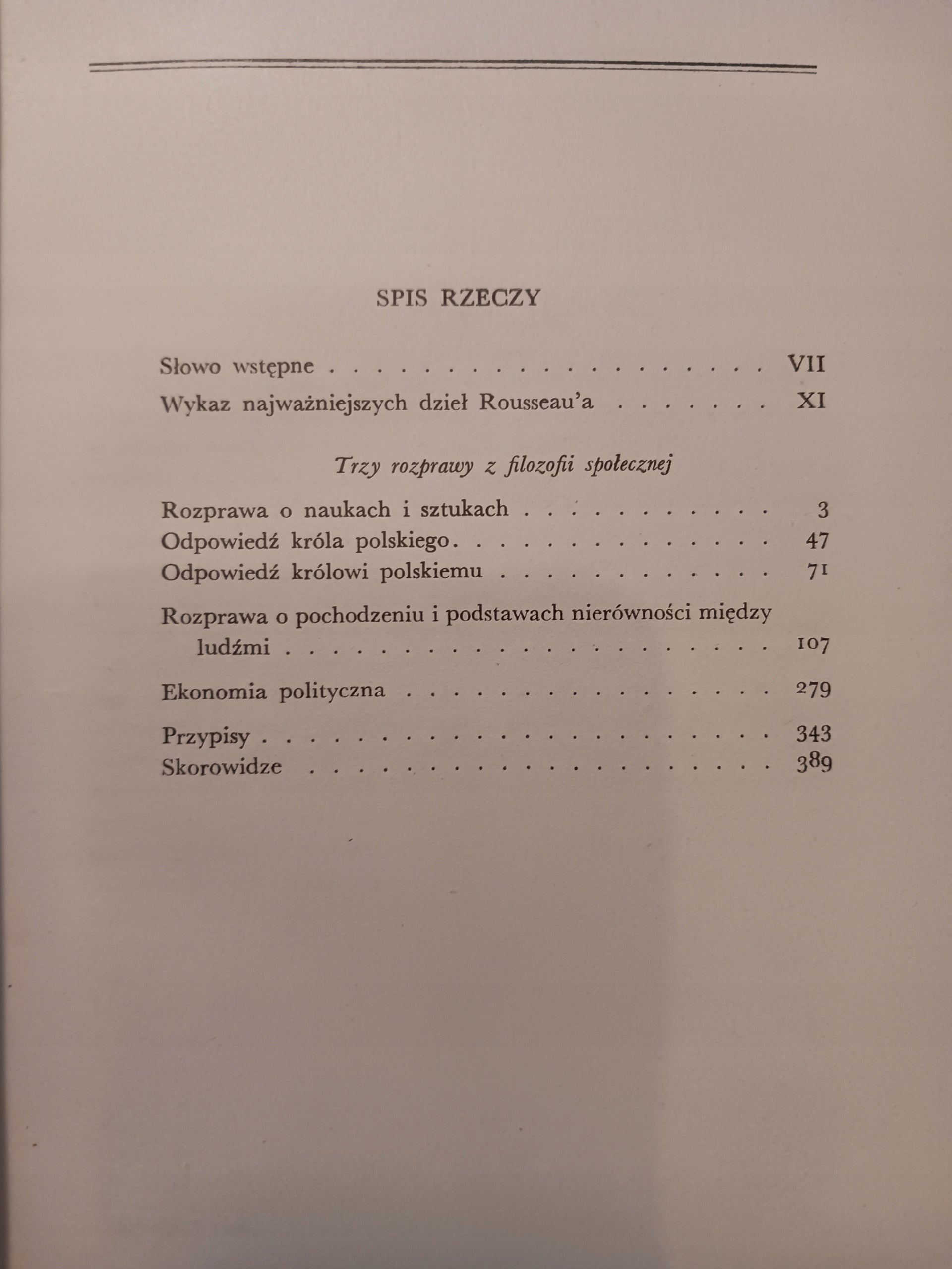 Trzy rozprawy z filozofii społecznej Jan Jakub Rousseau