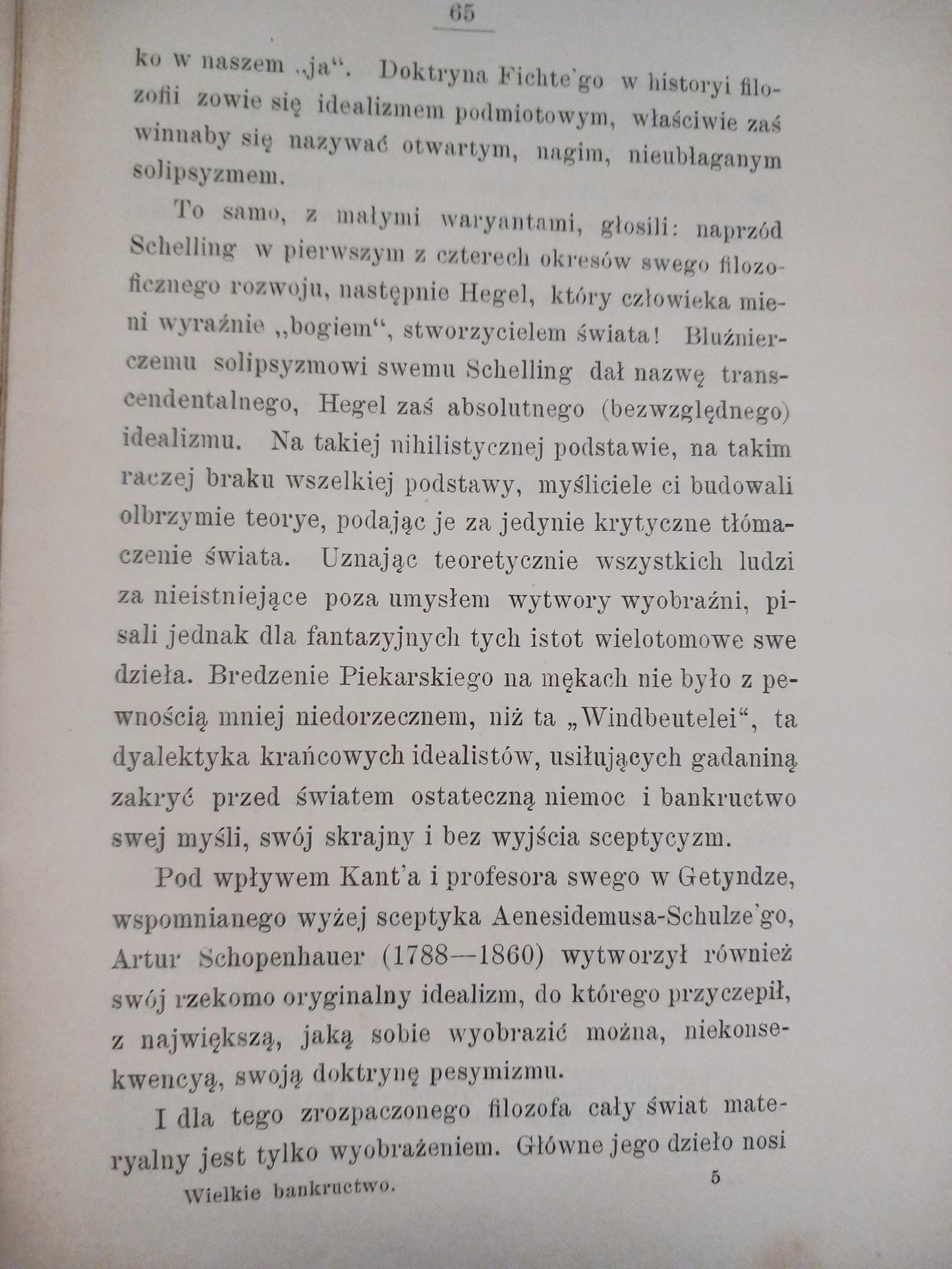 Wielkie bankructwo umysłowe Ks. Władysław Michał Dębicki [wyd. z 1895 roku]